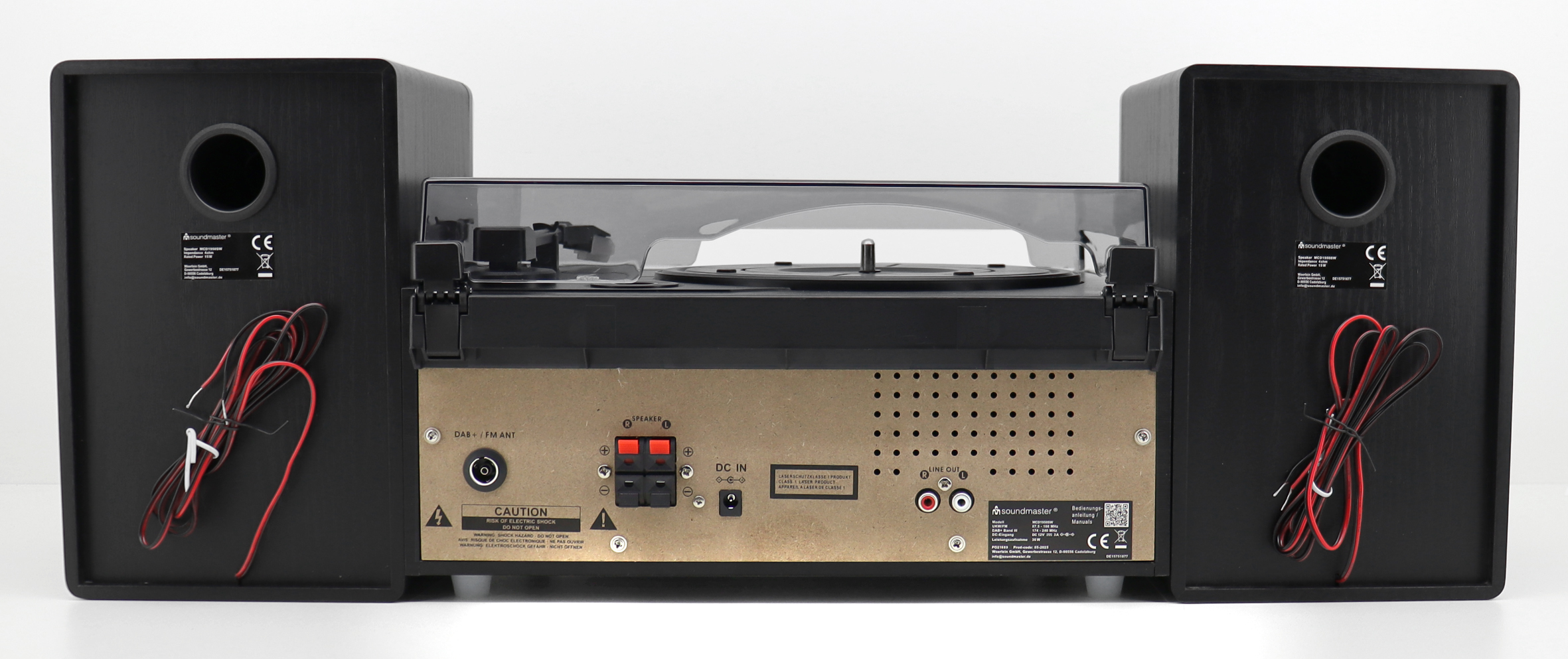 Stereo music centre with DAB+/FM radio, CD/MP3, turntable, USB, Bluetooth®, encoding