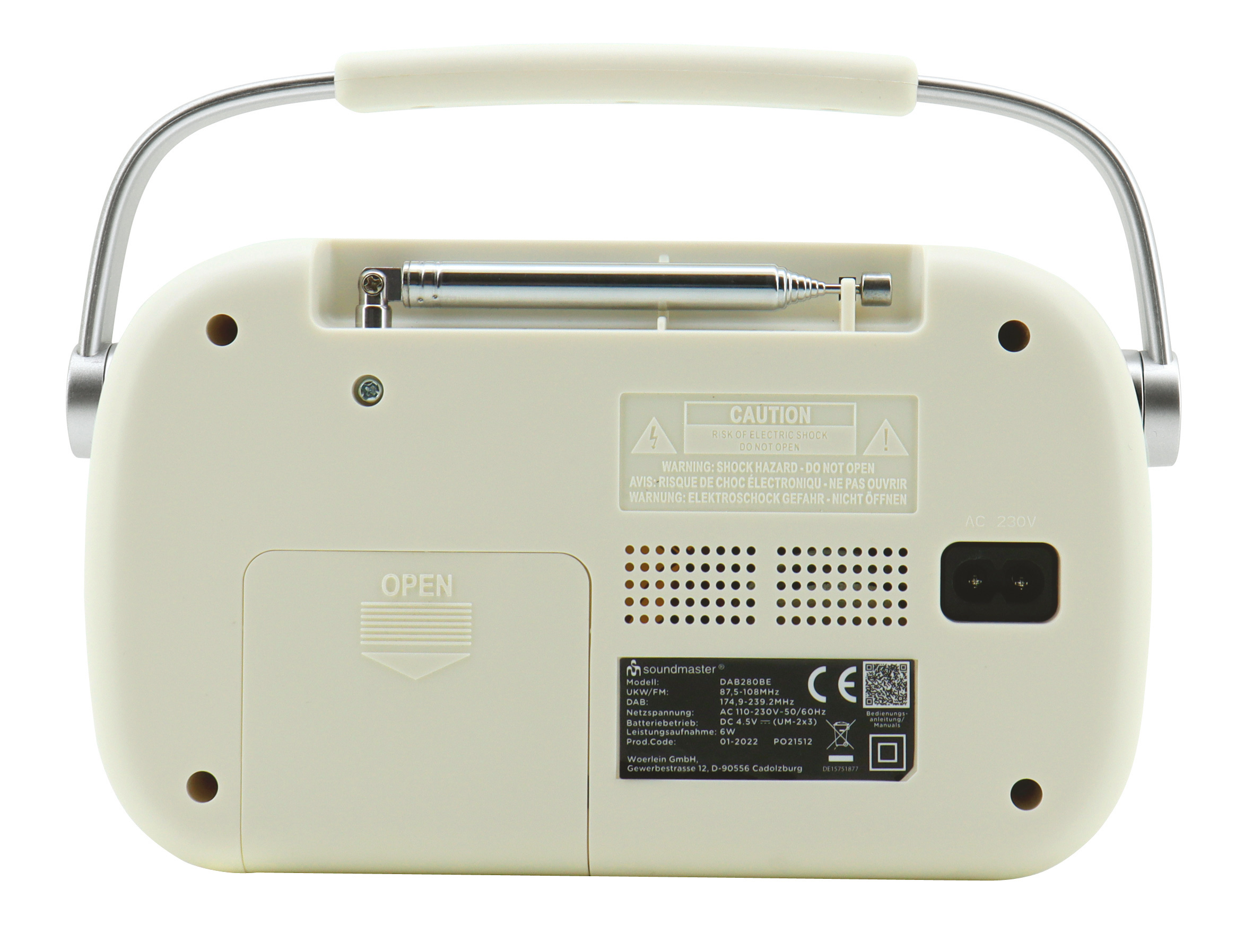 DAB+/FM-RDS radio with preset buttons