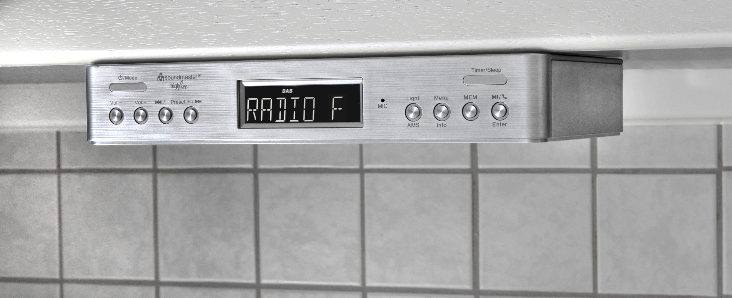 Kitchen under cabinet radio with DAB+/FM, Bluetooth®, LED workplace light