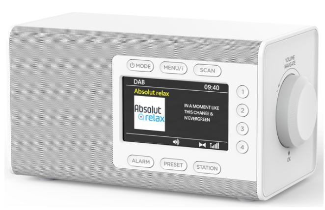 DAB+/UKW-RDS Radio mit großem Farbdisplay, Stationstasten