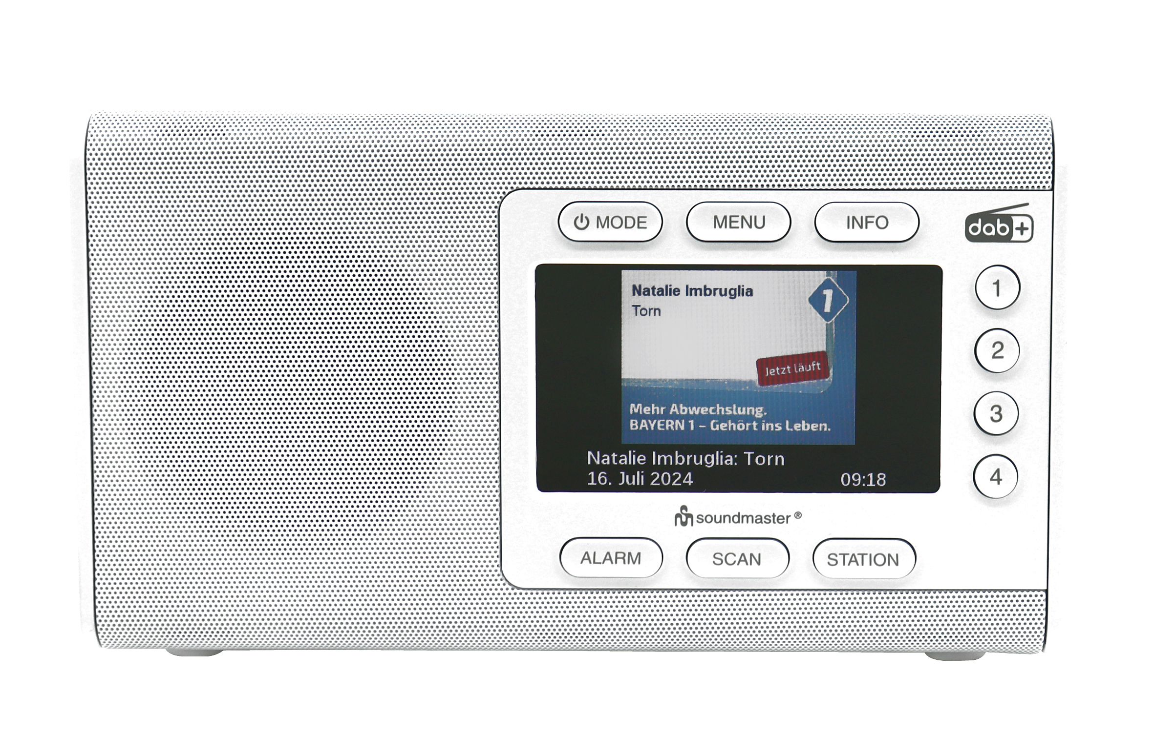 DAB+/FM-RDS radio with big colour display, preset buttons