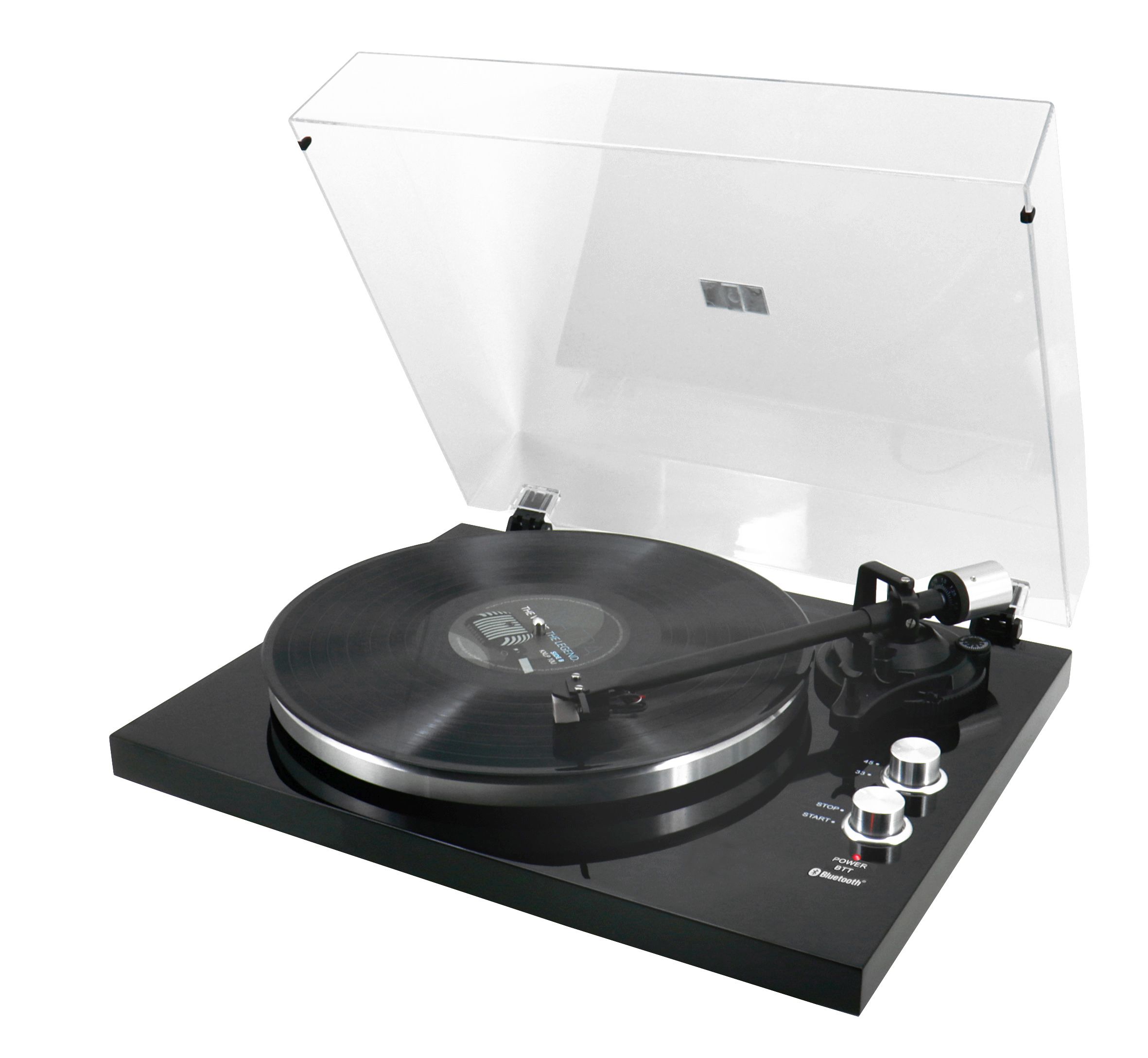 Turntable with magnet cartridge system, Bluetooth® transmission