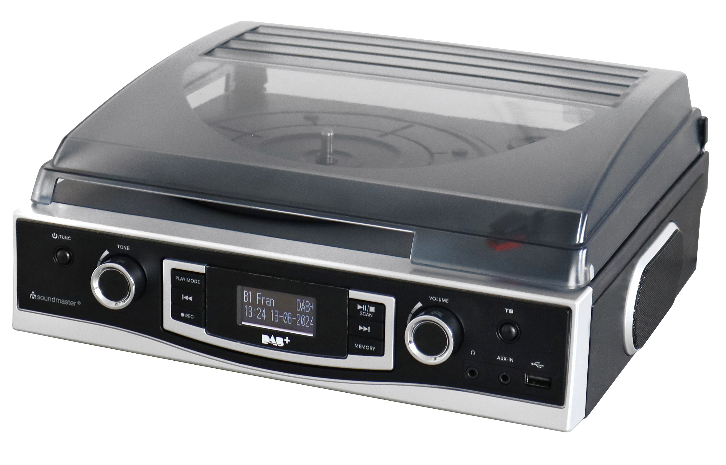 Turntable with DAB+/FM stereo radio & encoding Turntable with DAB+/FM stereo radio & encoding