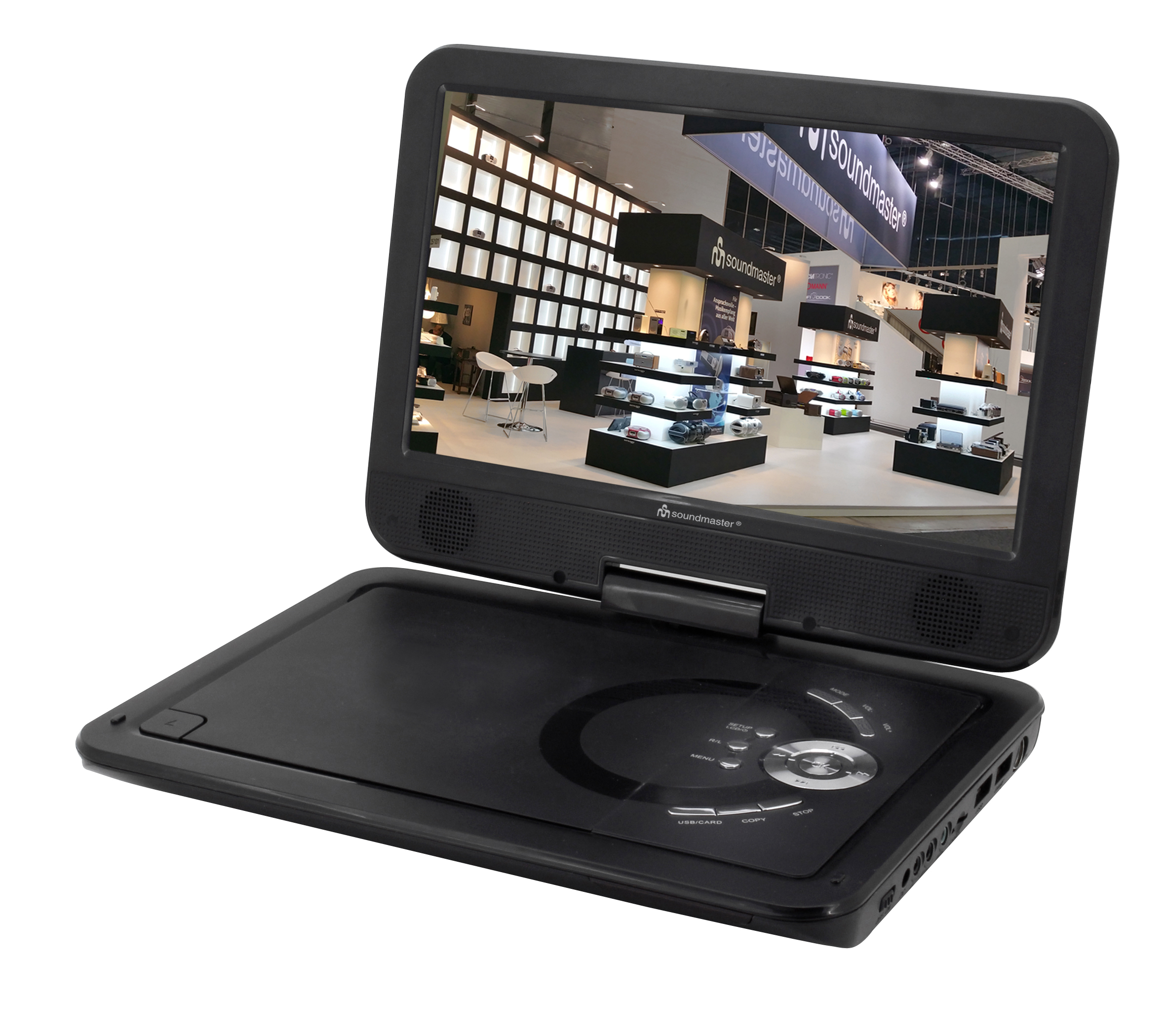 Portable DVD-player with DVB-T2 HD-tuner / 10.1" TFT screen