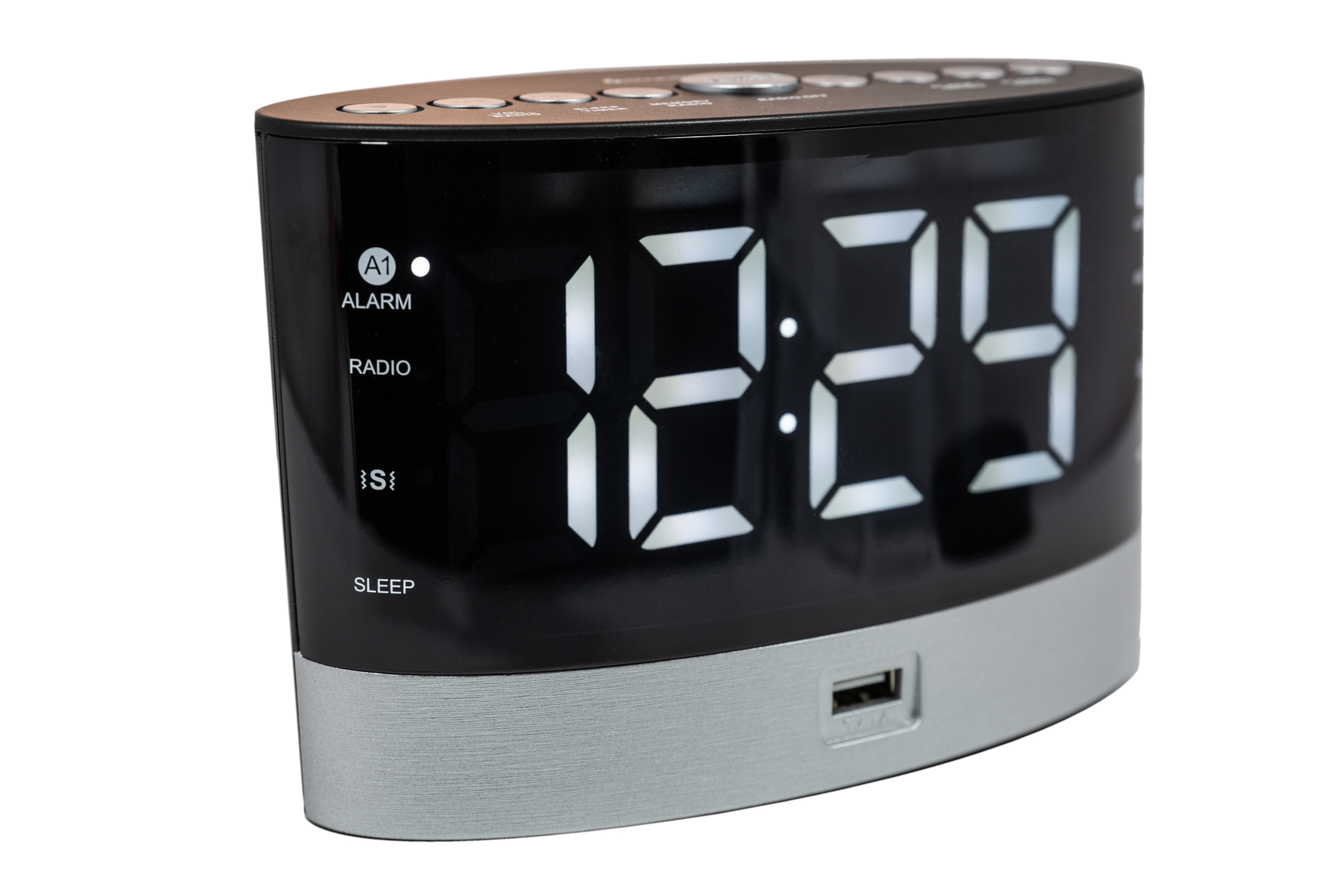 FM clock radio for aurally handicapped people with wireless wake-up vibrating pad FM clock radio for aurally handicapped people with wireless wake-up vibrating pad