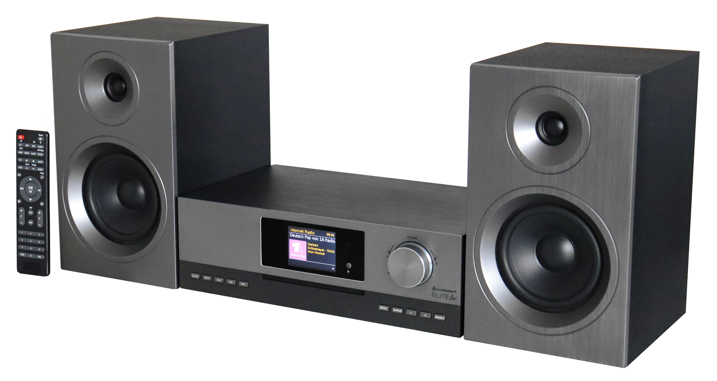 Stereo HiFi Musikcenter mit WLAN-Internet/DAB+/UKW-Radio, CD/MP3, USB, Bluetooth®, APP-Steuerung