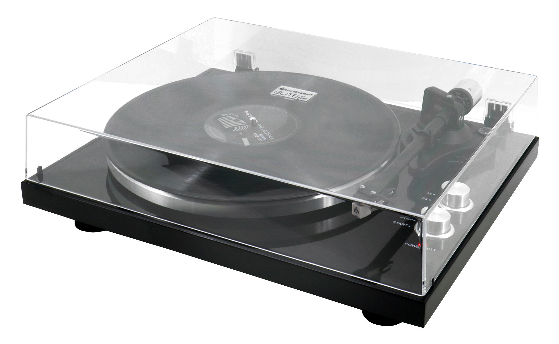 Turntable with magnet cartridge system, Bluetooth® transmission