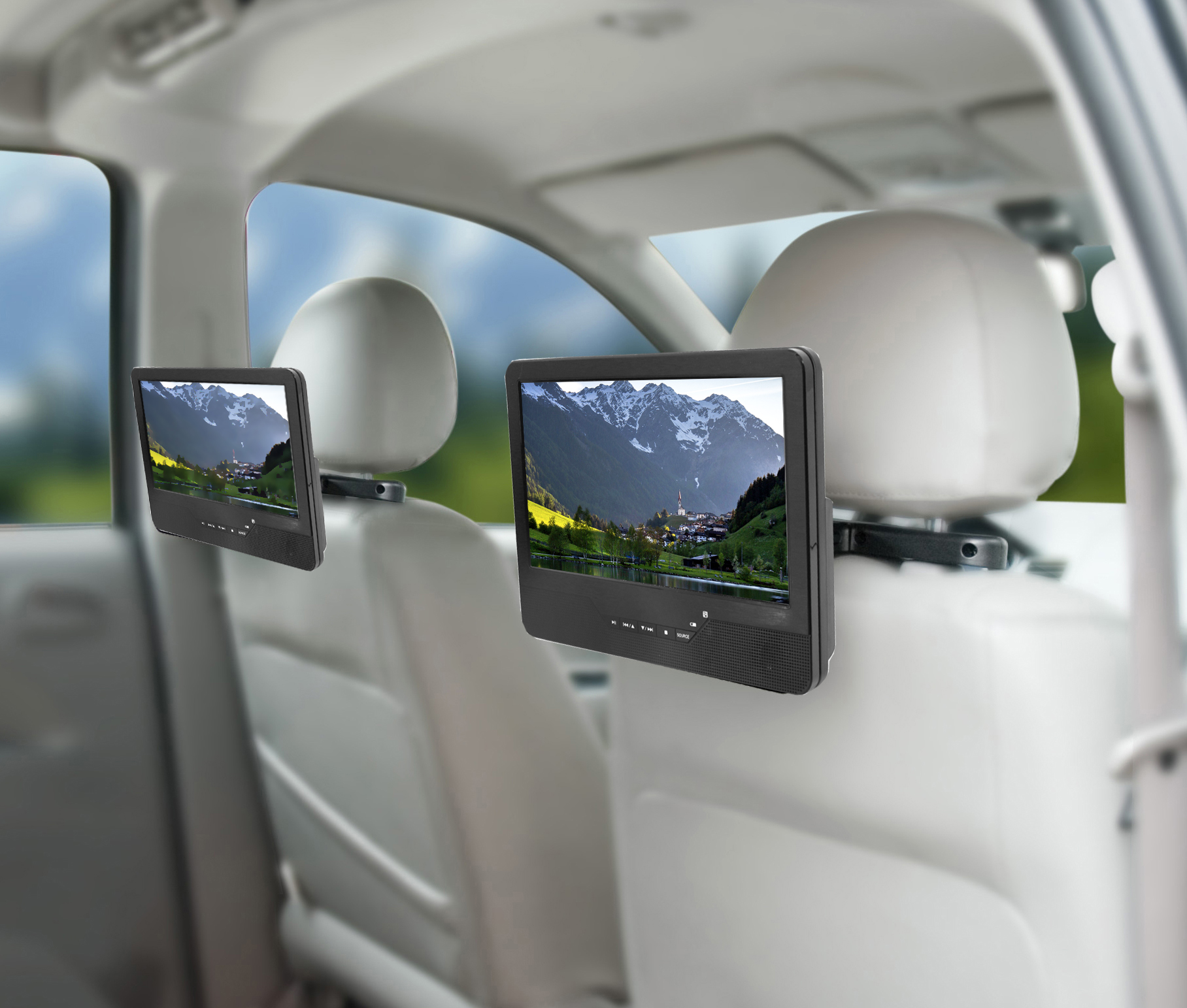 Portable DVD-player with two 10.1“ LCD-screens