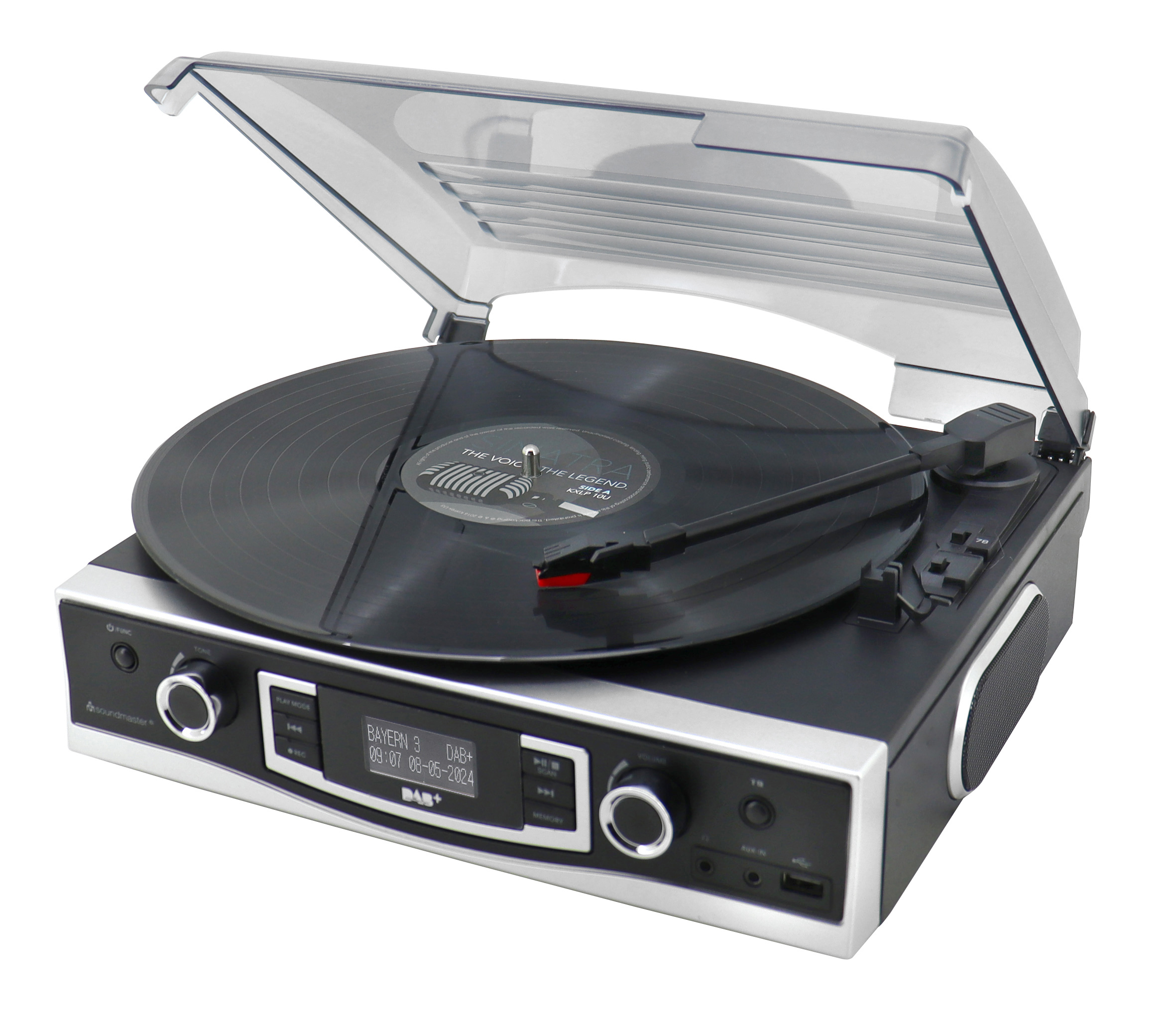 Turntable with DAB+/FM stereo radio & encoding
