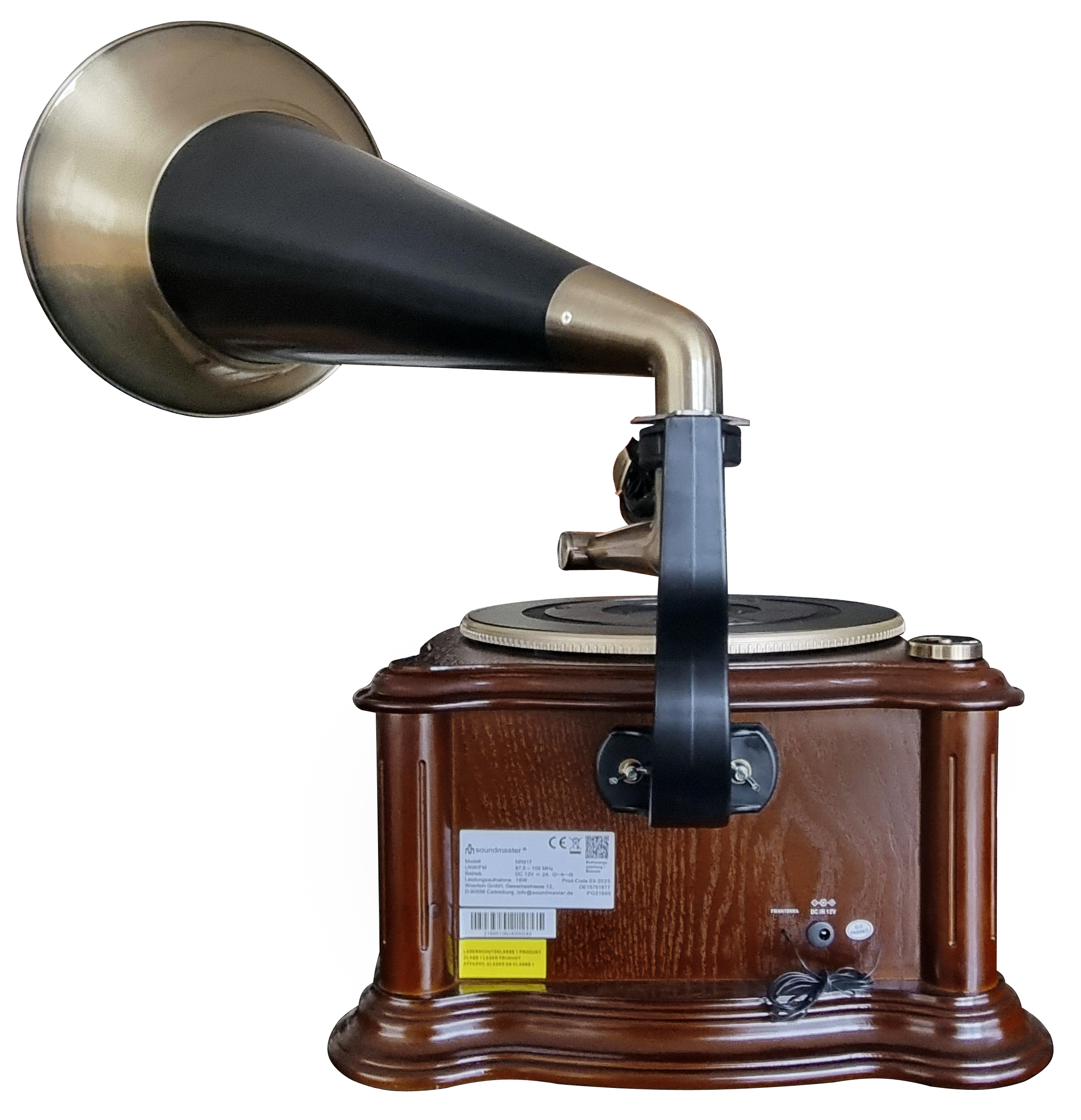 Stereo gramophone with FM/AM radio, CD/MP3, USB/SD, Bluetooth®, cassette player, encoding