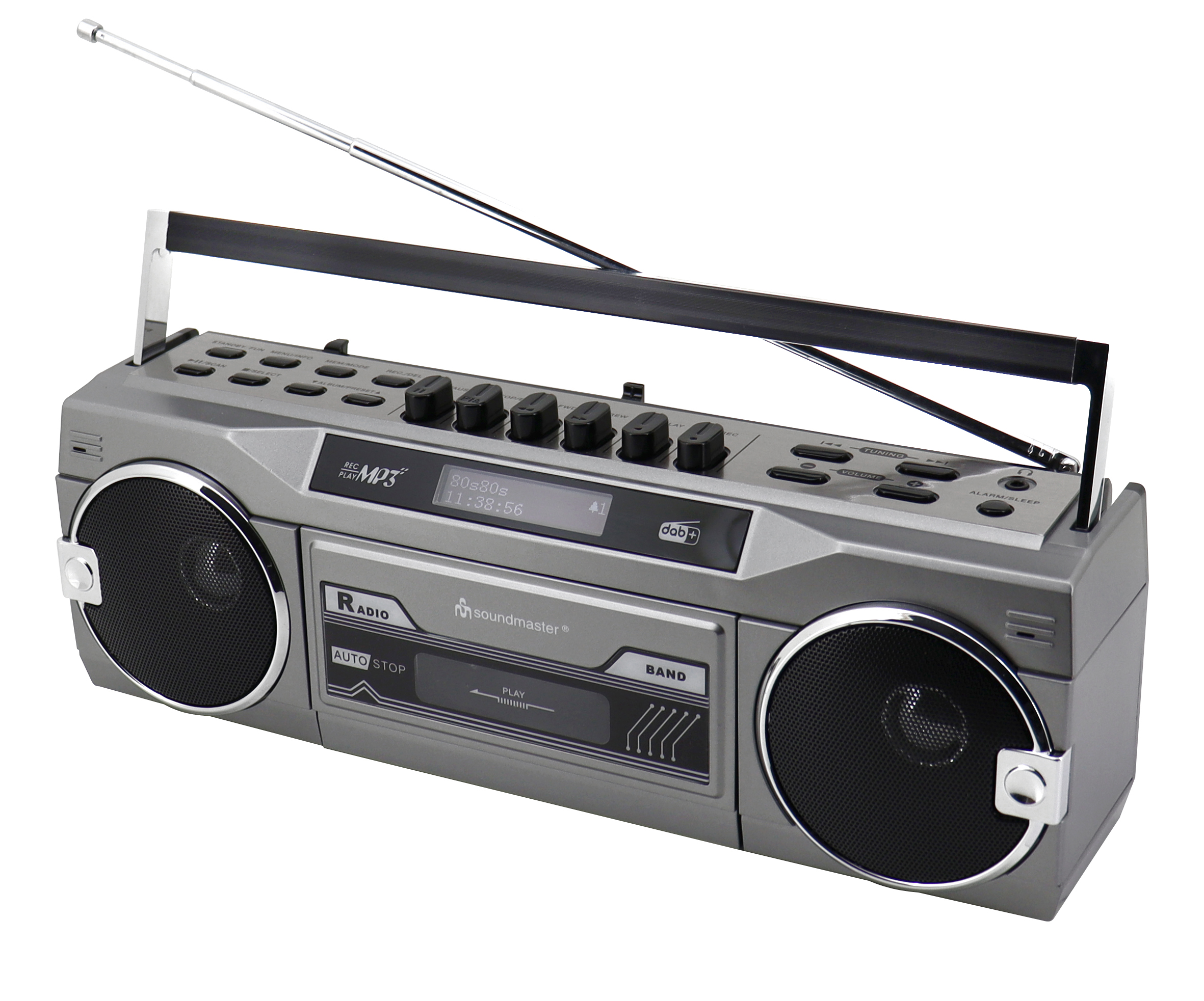 Retro stereo radio cassette recorder with DAB+/FM - USB/SD encoding - Bluetooth®