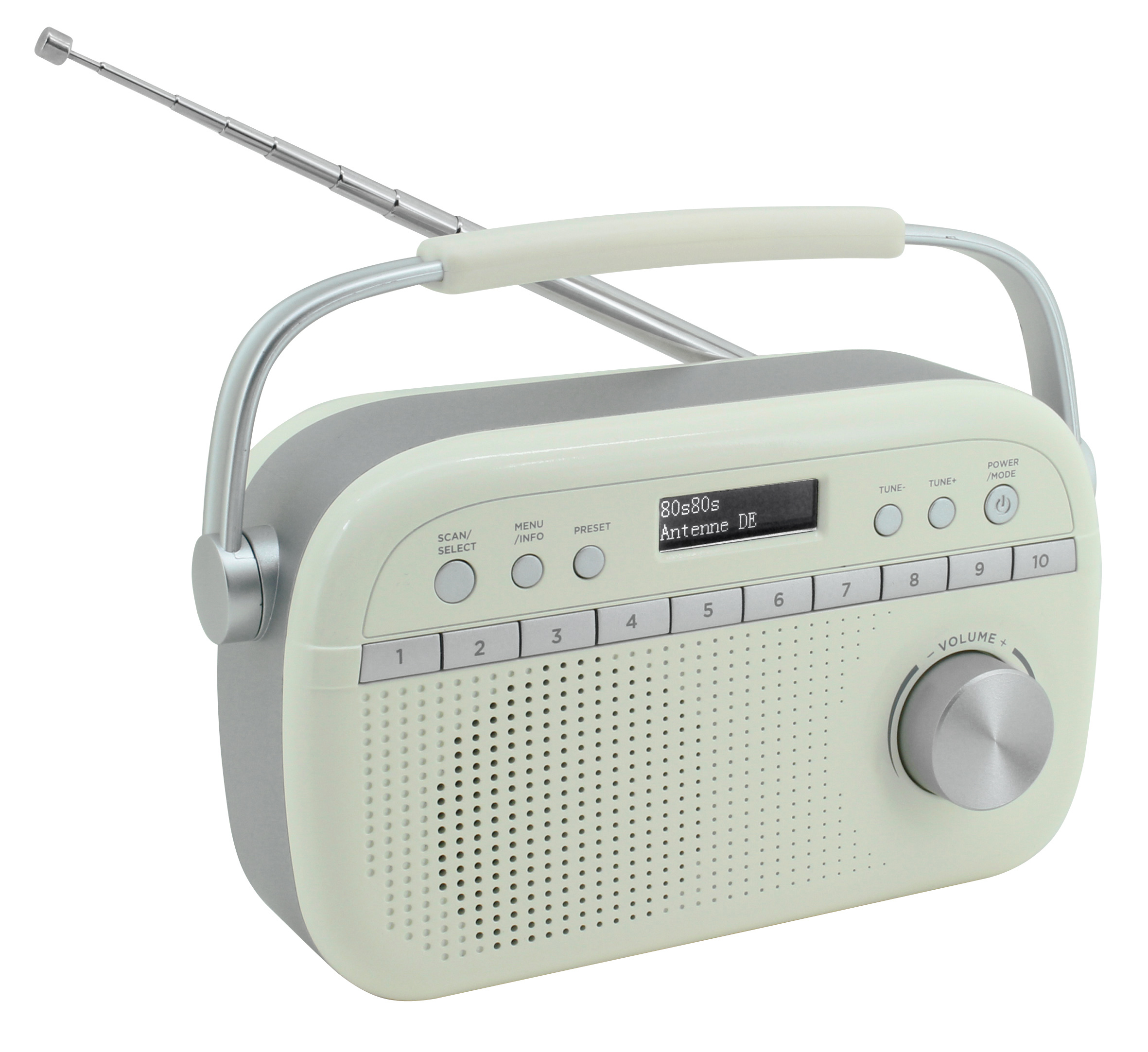DAB+/FM-RDS radio with preset buttons