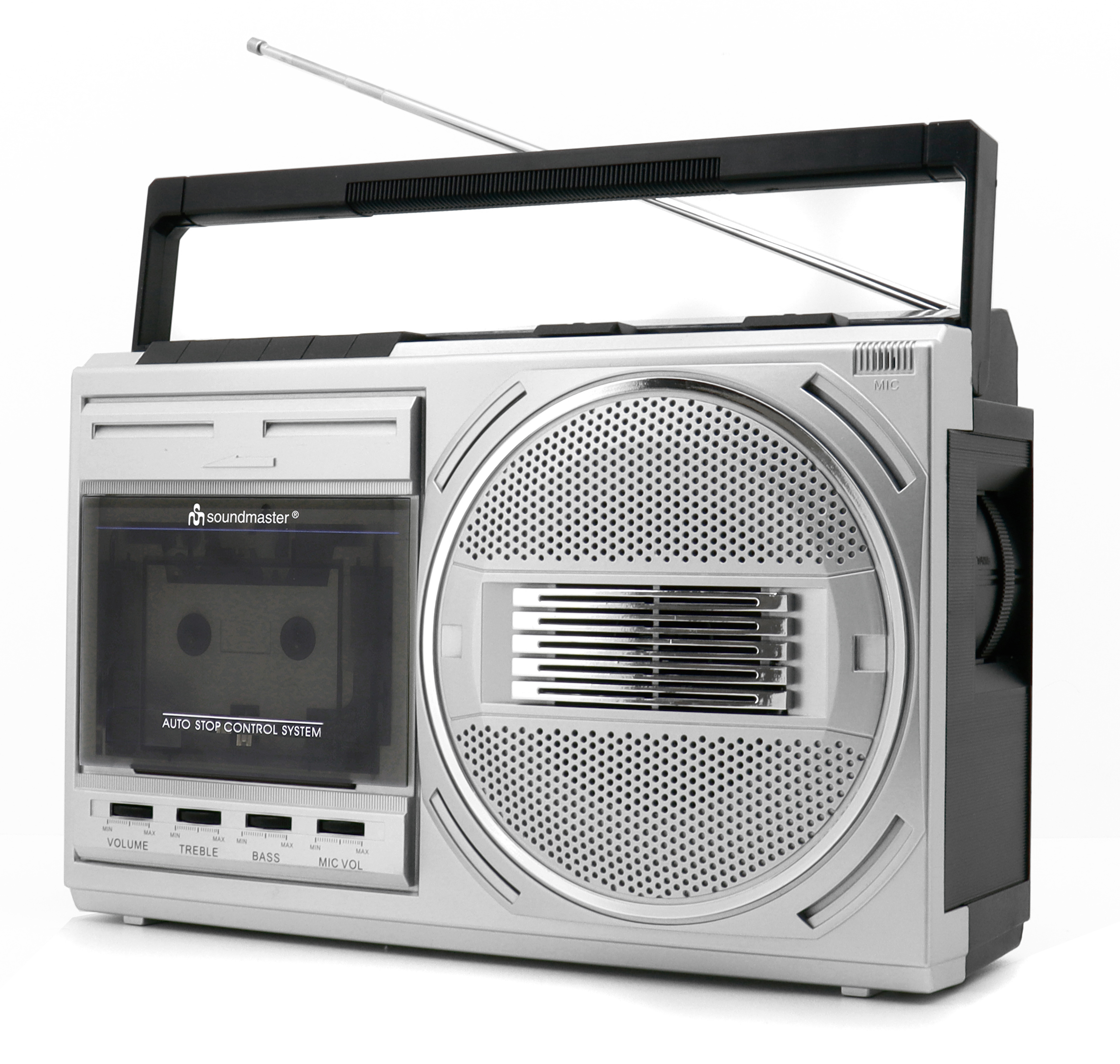 Retro radio cassette recorder with USB playback