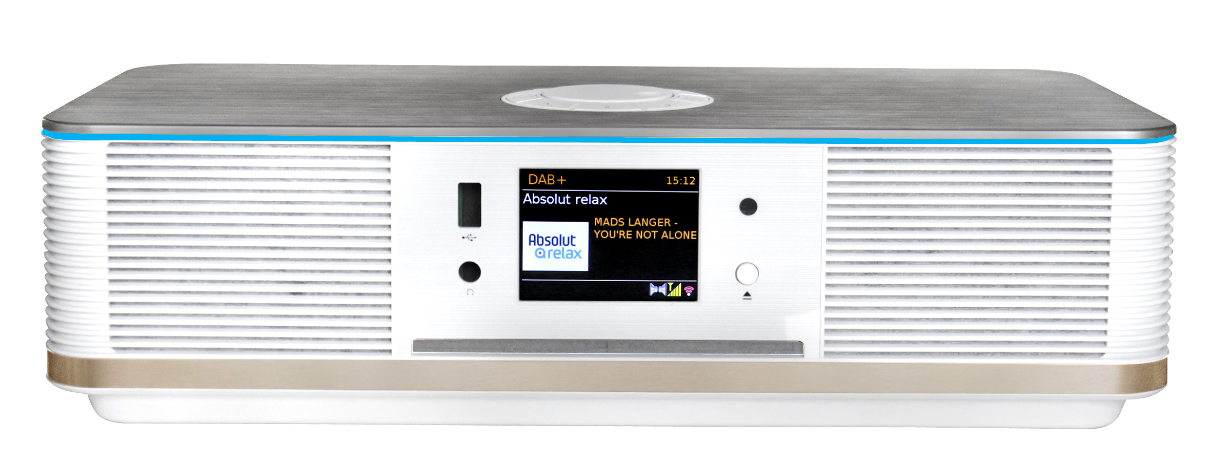 Stereo music centre with WLAN-internet/DAB+/FM-radio, CD/MP3, USB, Bluetooth®, LED ambient lighting, APP control