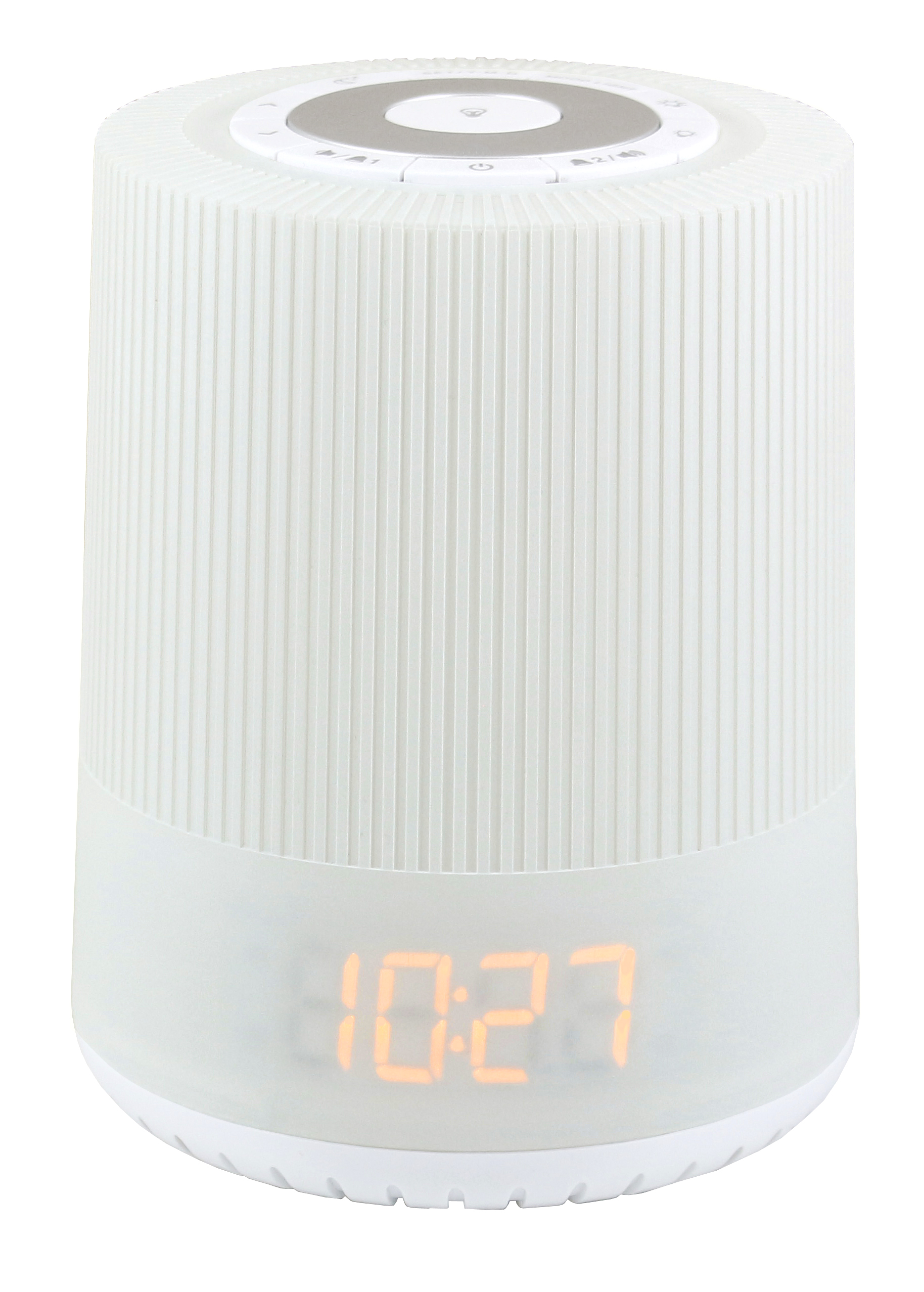 FM-PLL Clock radio with colorful LED night light, sunrise simulation