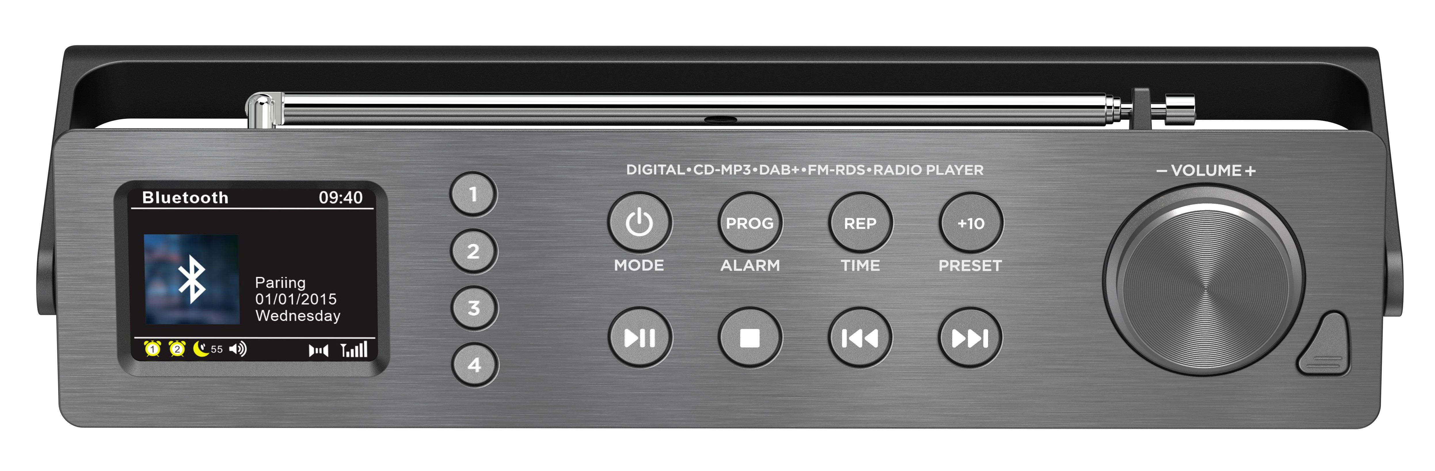 DAB+/UKW Radio mit CD/MP3, USB, Bluetooth®, Farbdisplay