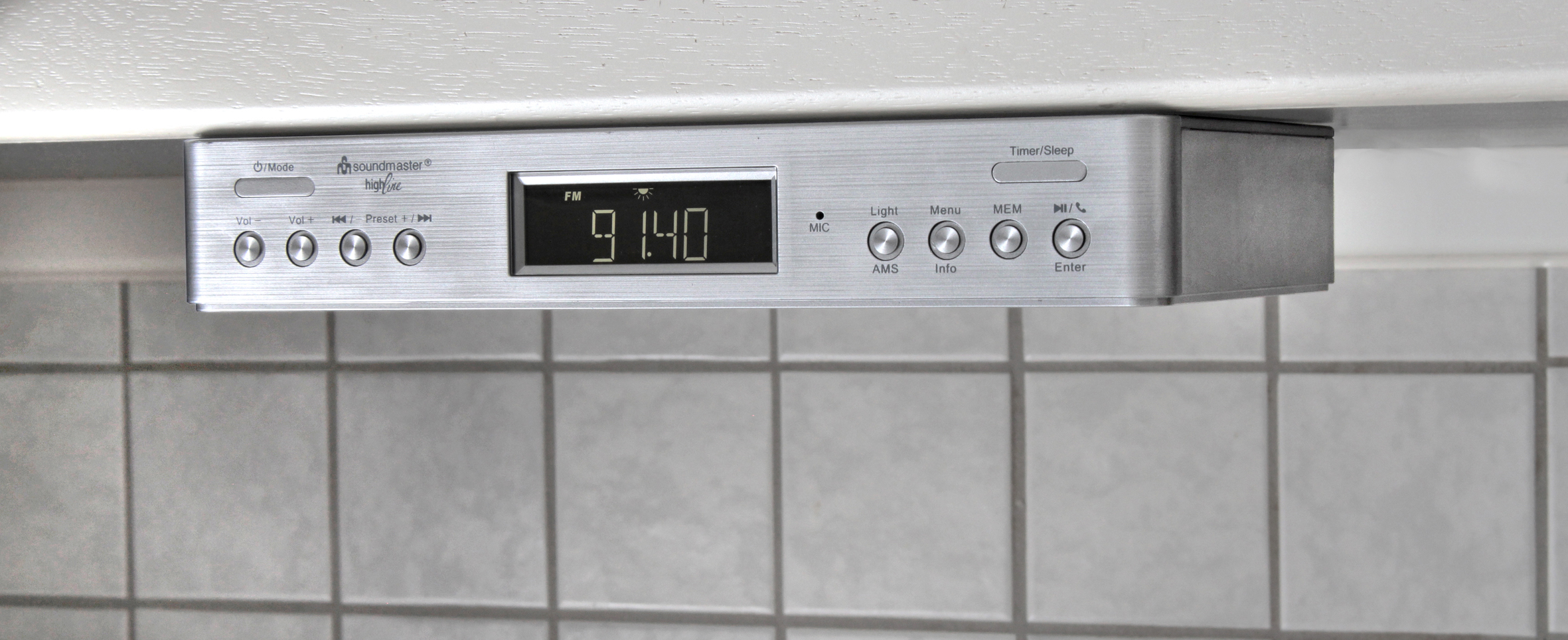 Kitchen under cabinet radio with DAB+/FM, Bluetooth®, LED workplace light