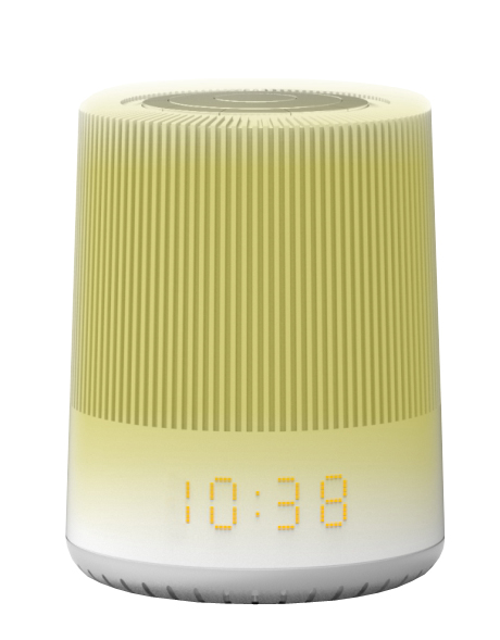 FM-PLL Clock radio with colorful LED night light, sunrise simulation