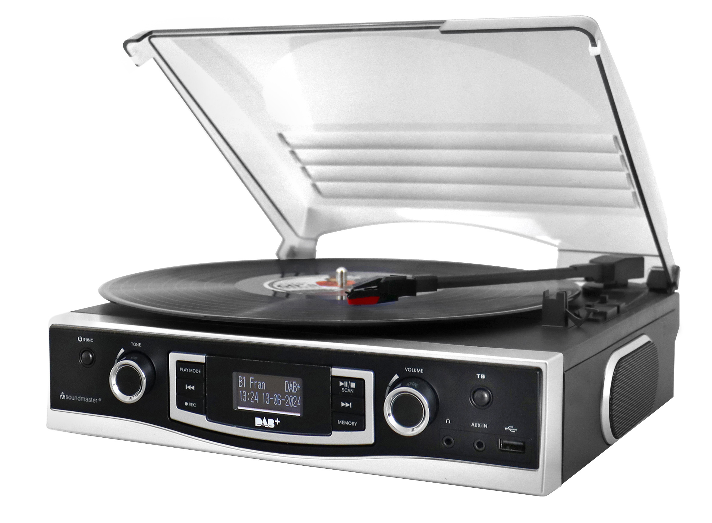 Plattenspieler mit DAB+/UKW Stereoradio & Encoding