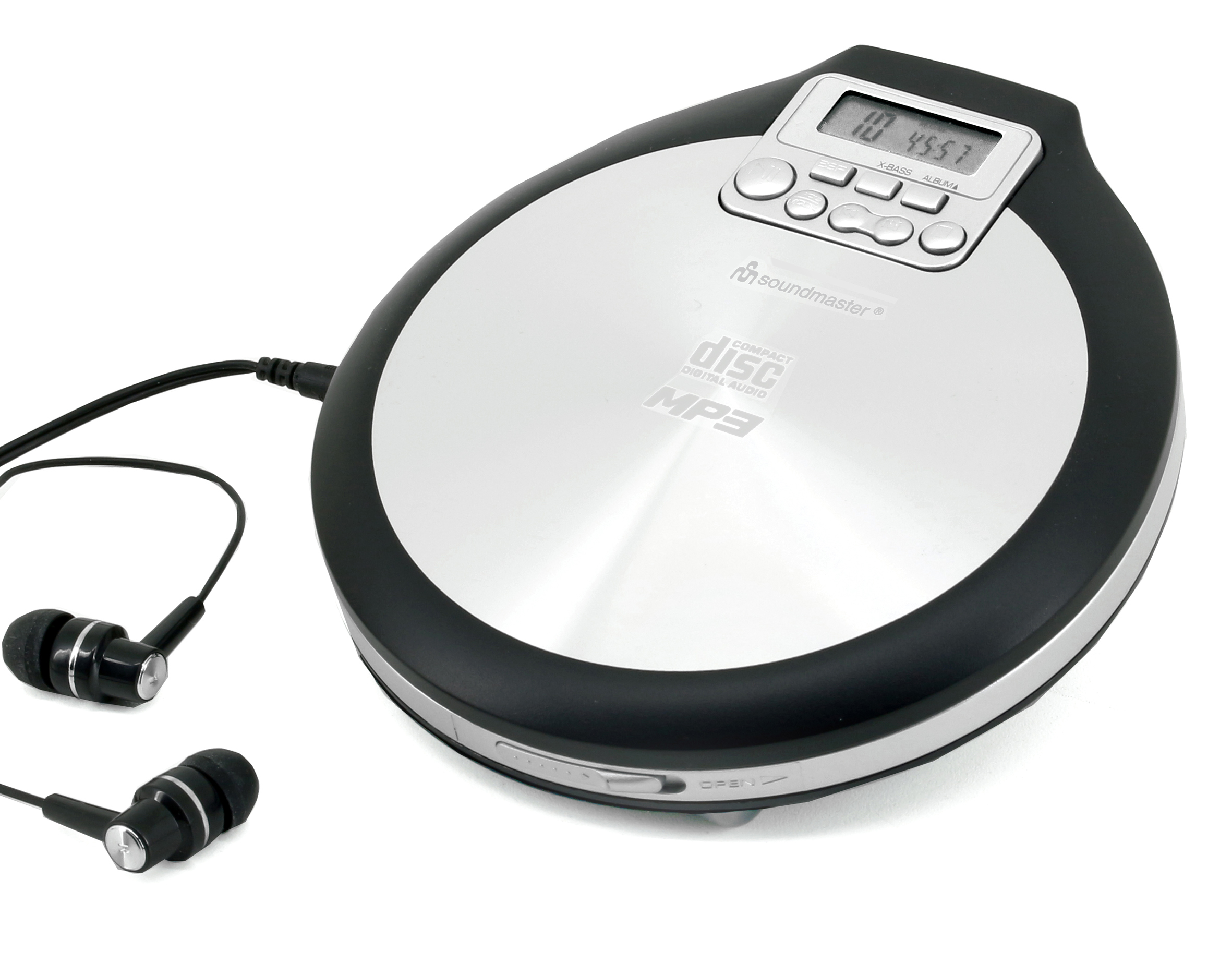 CD/MP3-player with battery charging and last track resume function
