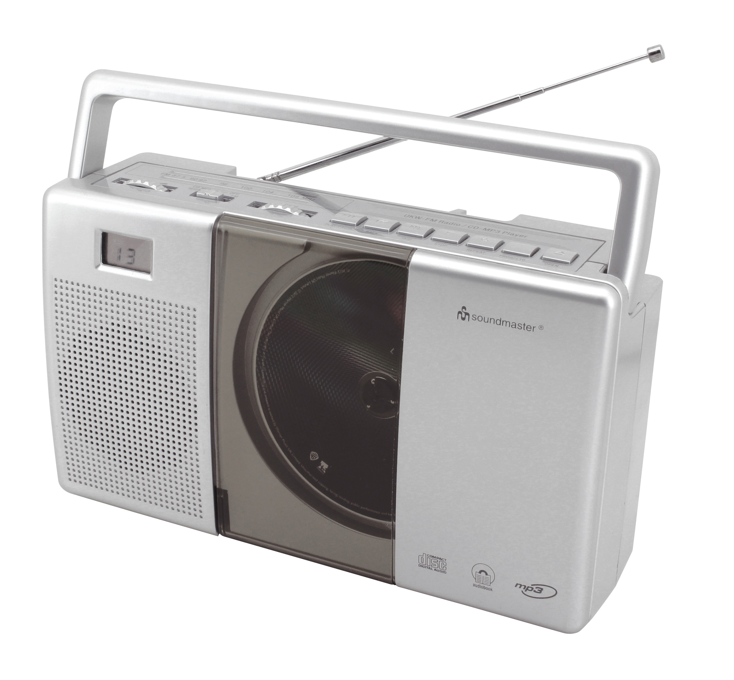 CD/MP3-player with last track resume & FM radio