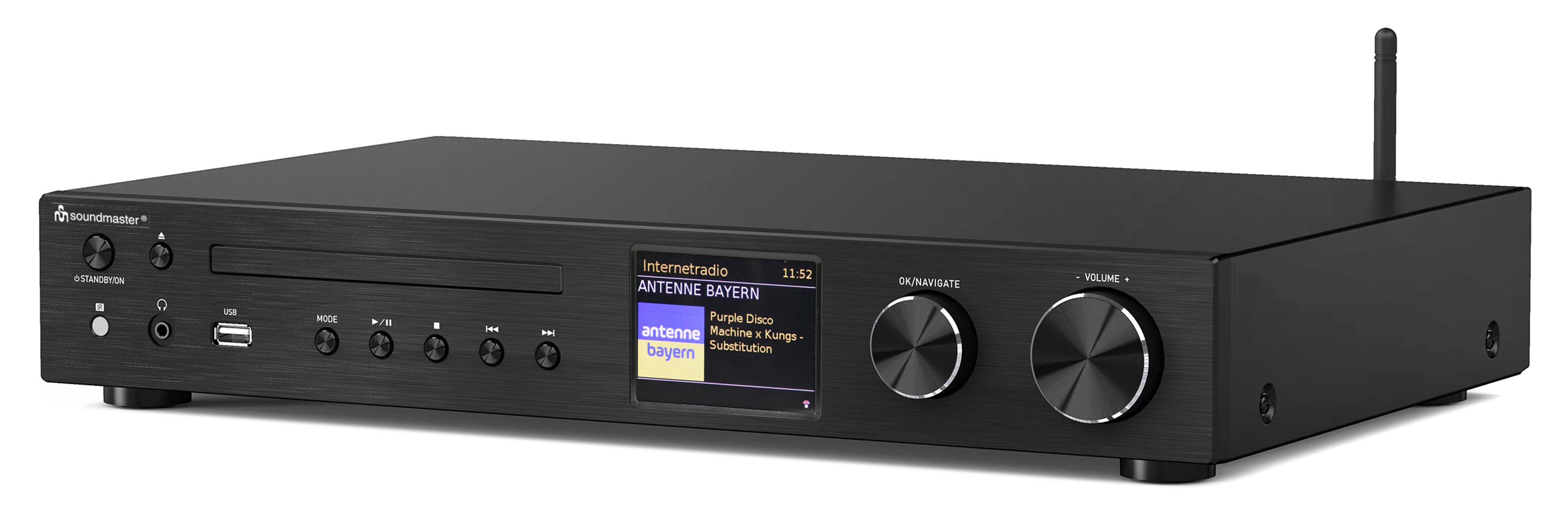 Multi audio system with 2 x 50 W RMS, WLAN/LAN-Internet/DAB+/FM-radio, CD/MP3, HDMI-ARC, USB, Bluetooth®, APP control