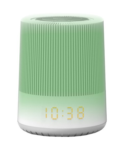 FM-PLL Clock radio with colorful LED night light, sunrise simulation