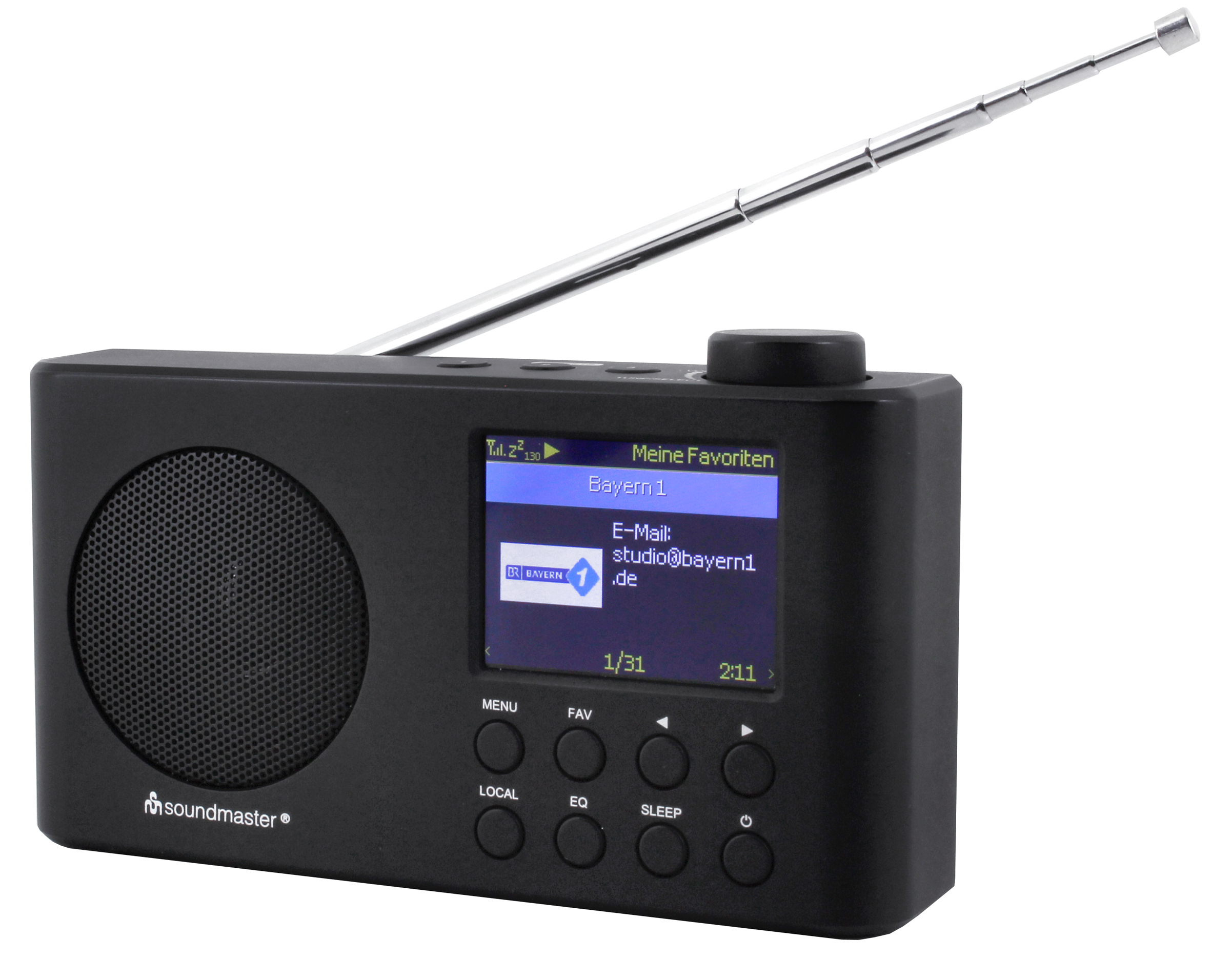 Portable WLAN-internet/DAB+/FM-radio with Bluetooth®, rechargeable Li-Ion battery