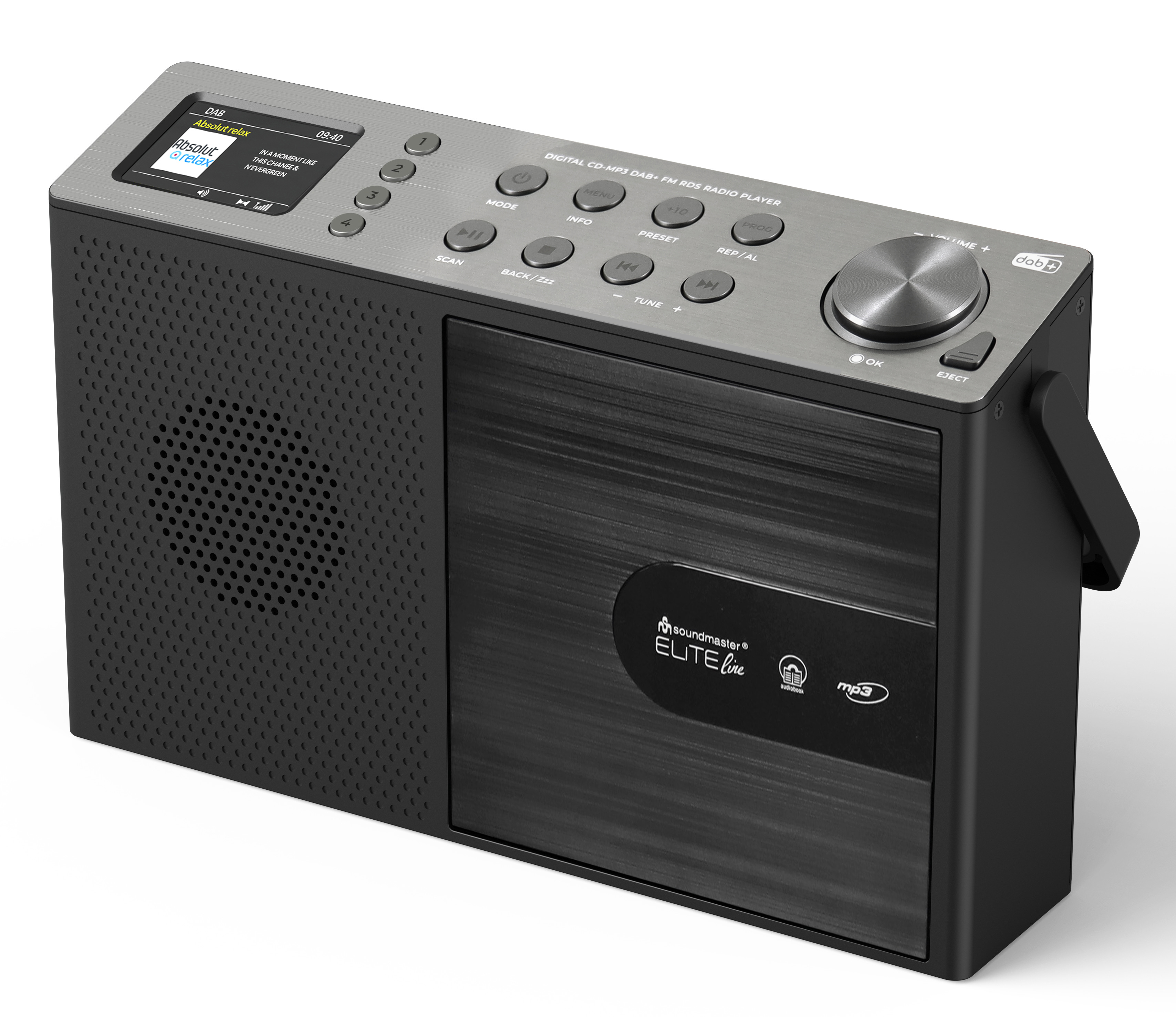 DAB+/FM radio with CD/MP3, USB, Bluetooth®, colour display
