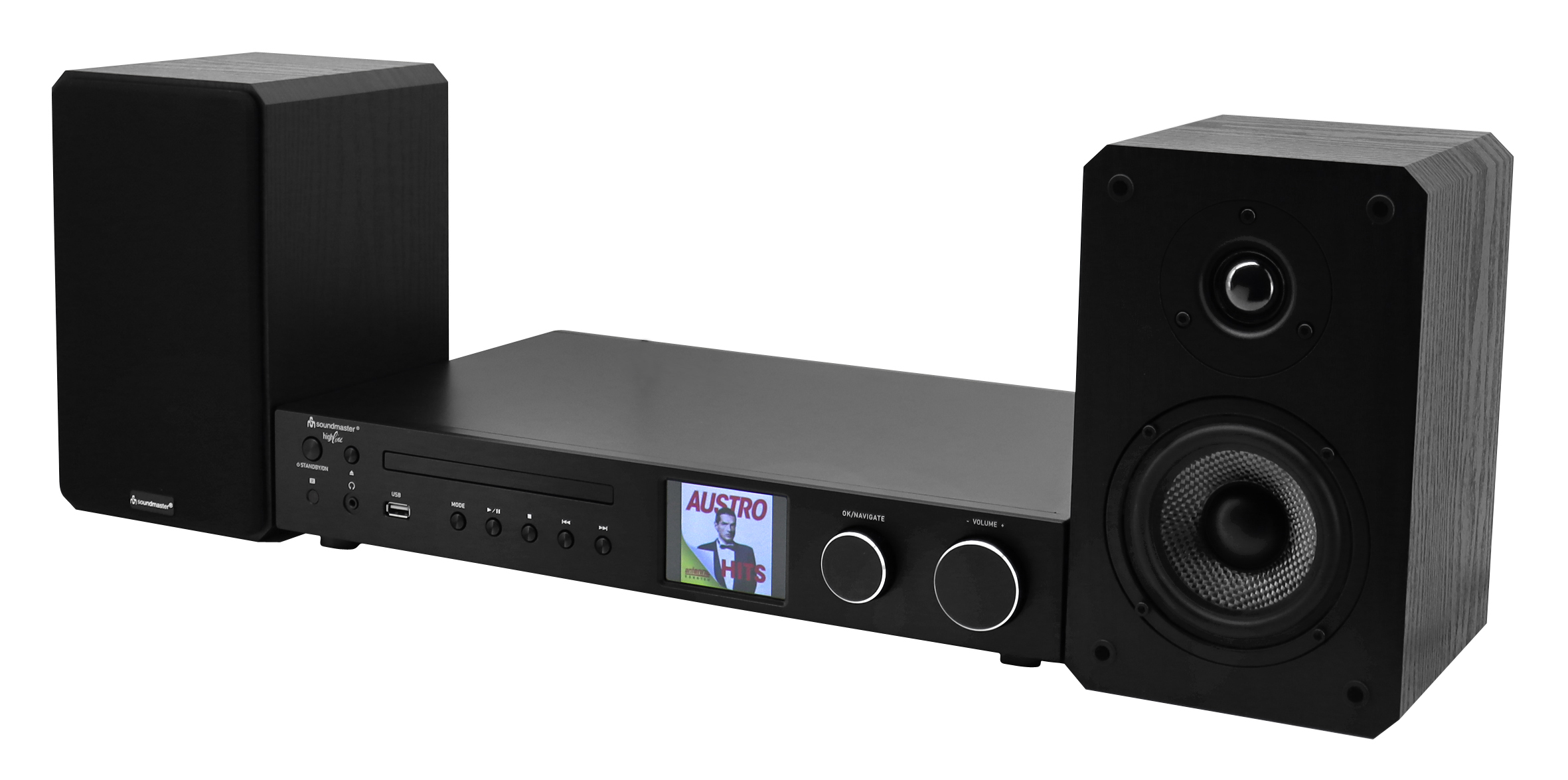 Multi Audio System mit 2x50W, WLAN/LAN-Internet/DAB+/UKW-Radio,  CD/MP3, HDMI-ARC, USB,Bluetooth®, APP-Steuerung