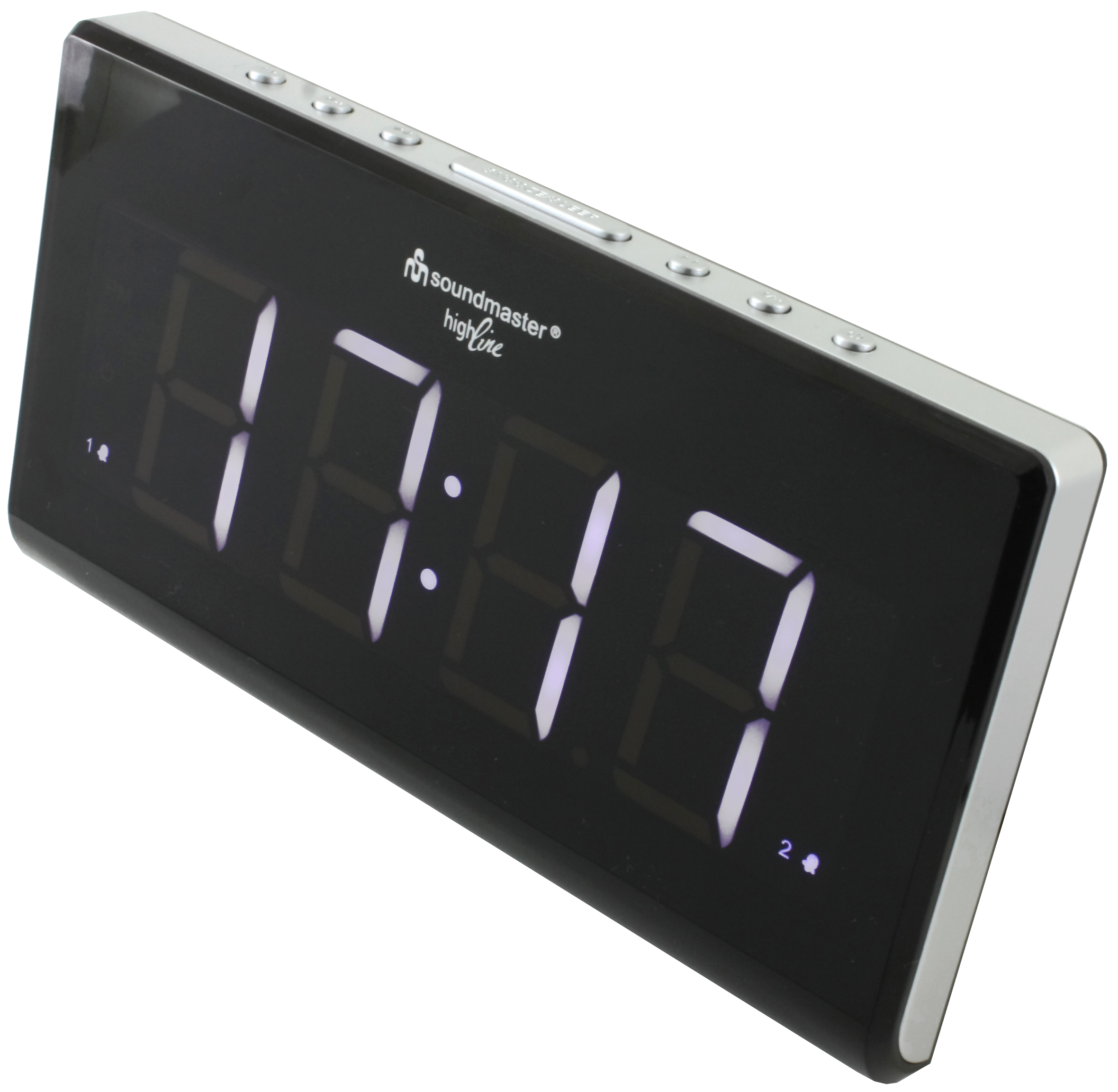 Jumbo LED clock radio with dimmer