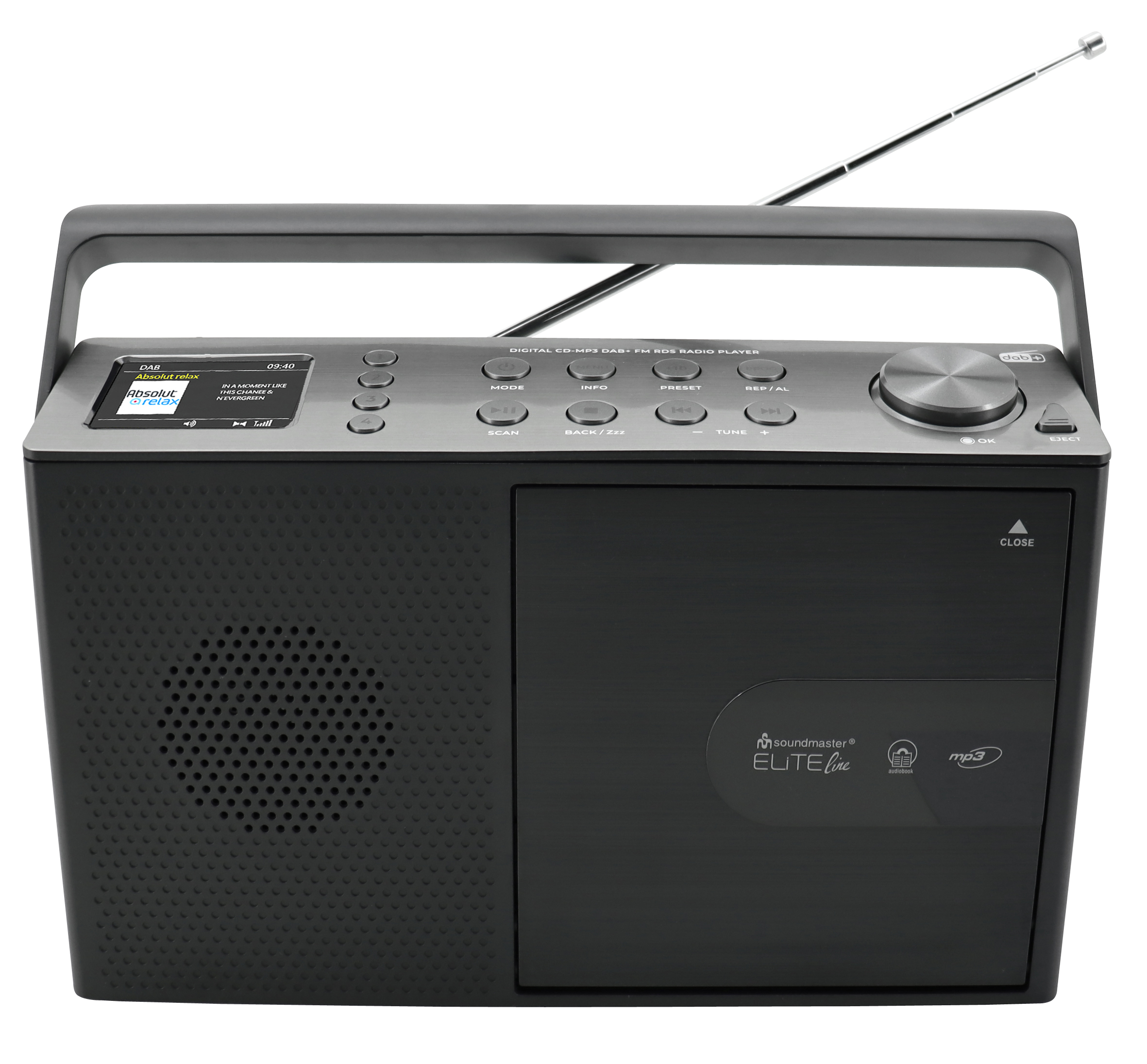 DAB+/FM radio with CD/MP3, USB, Bluetooth®, colour display