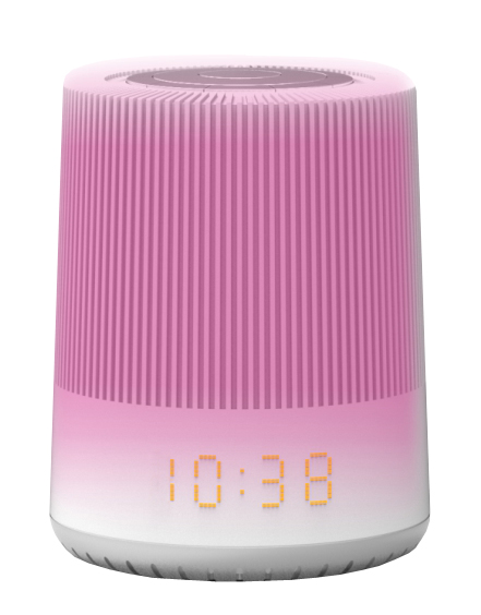 FM-PLL Clock radio with colorful LED night light, sunrise simulation