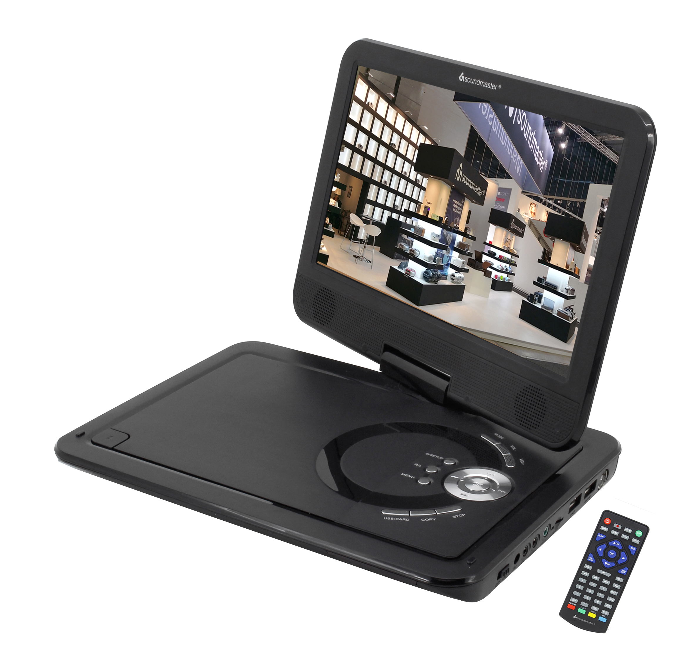 Portable DVD-player with DVB-T2 HD-tuner / 10.1" TFT screen