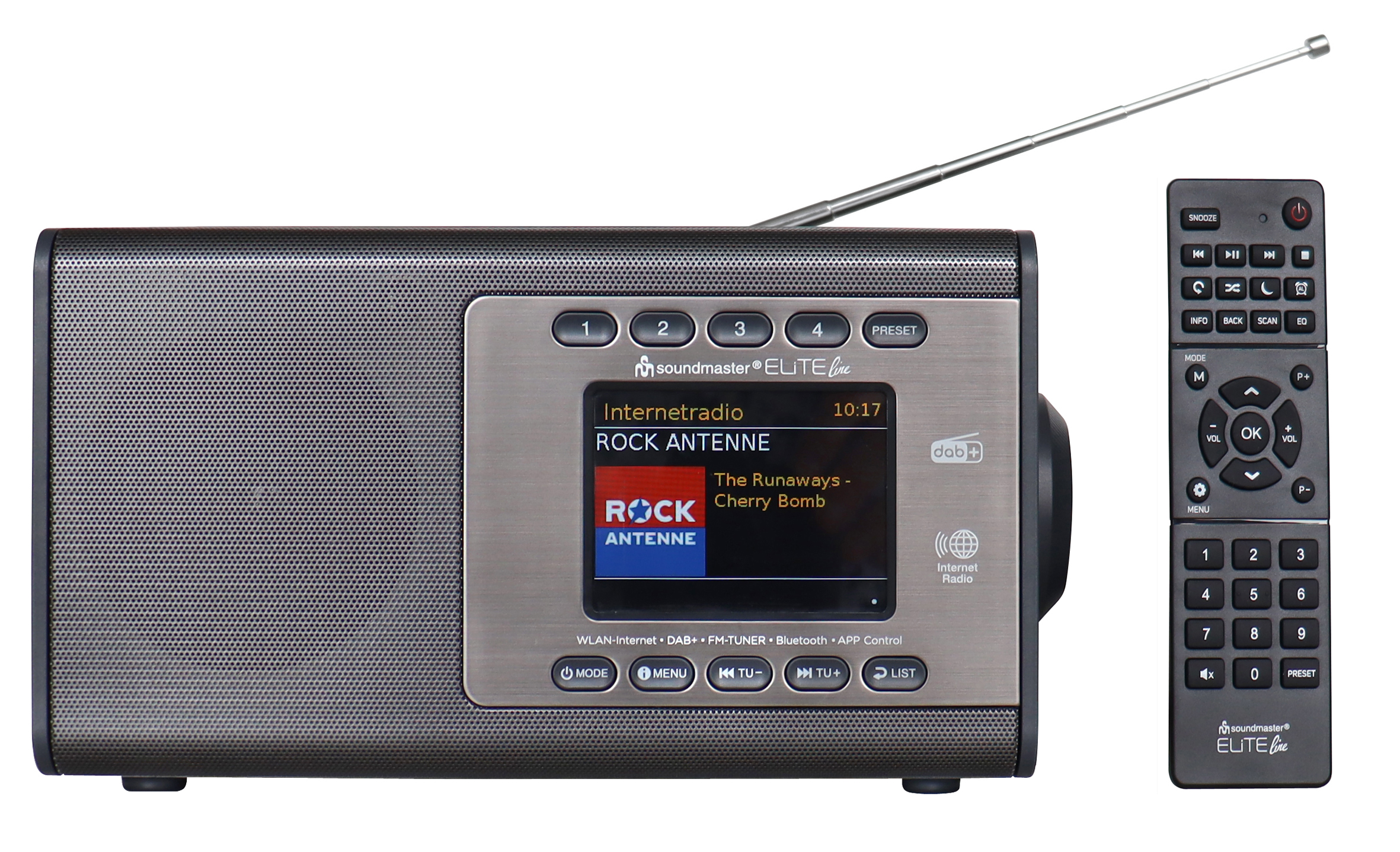 WLAN-Internet/DAB+/UKW Radio mit USB-MP3, Bluetooth®