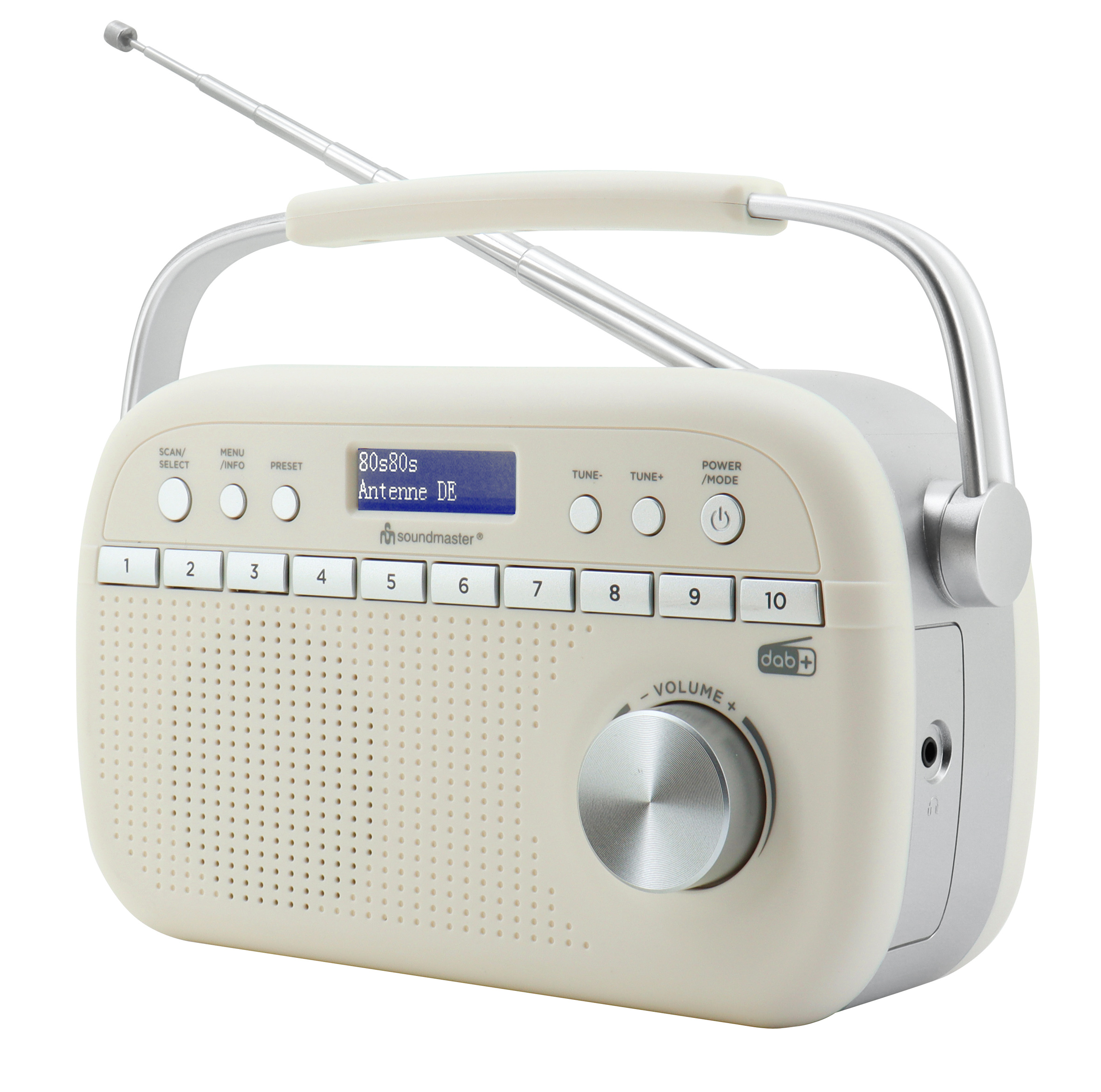 DAB+/FM-RDS radio with preset buttons