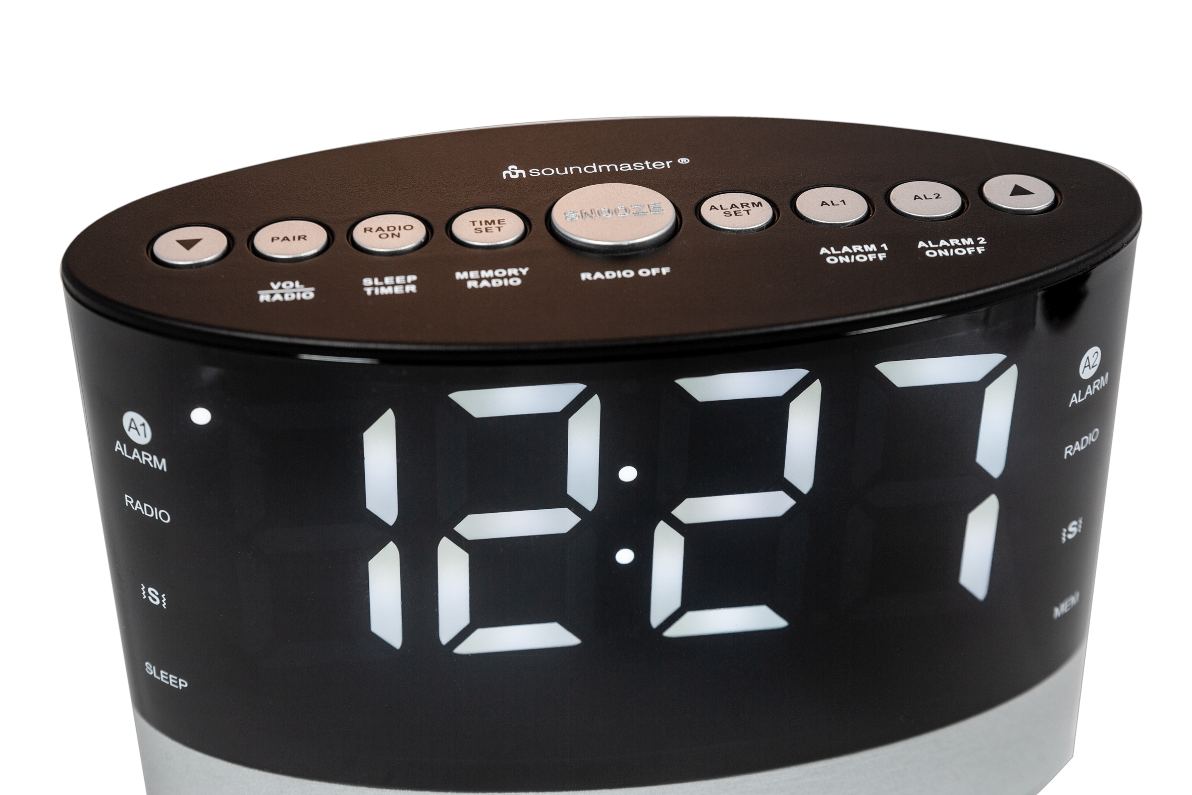 FM clock radio for aurally handicapped people with wireless wake-up vibrating pad
