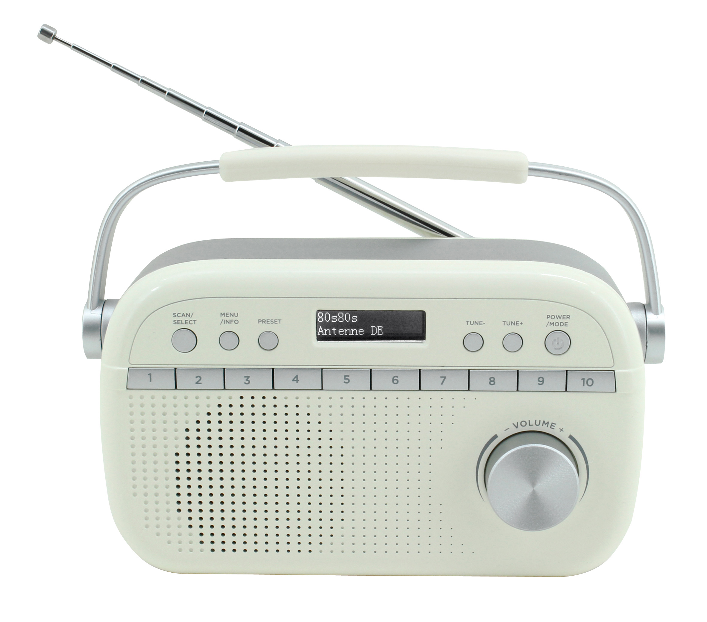 DAB+/FM-RDS radio with preset buttons