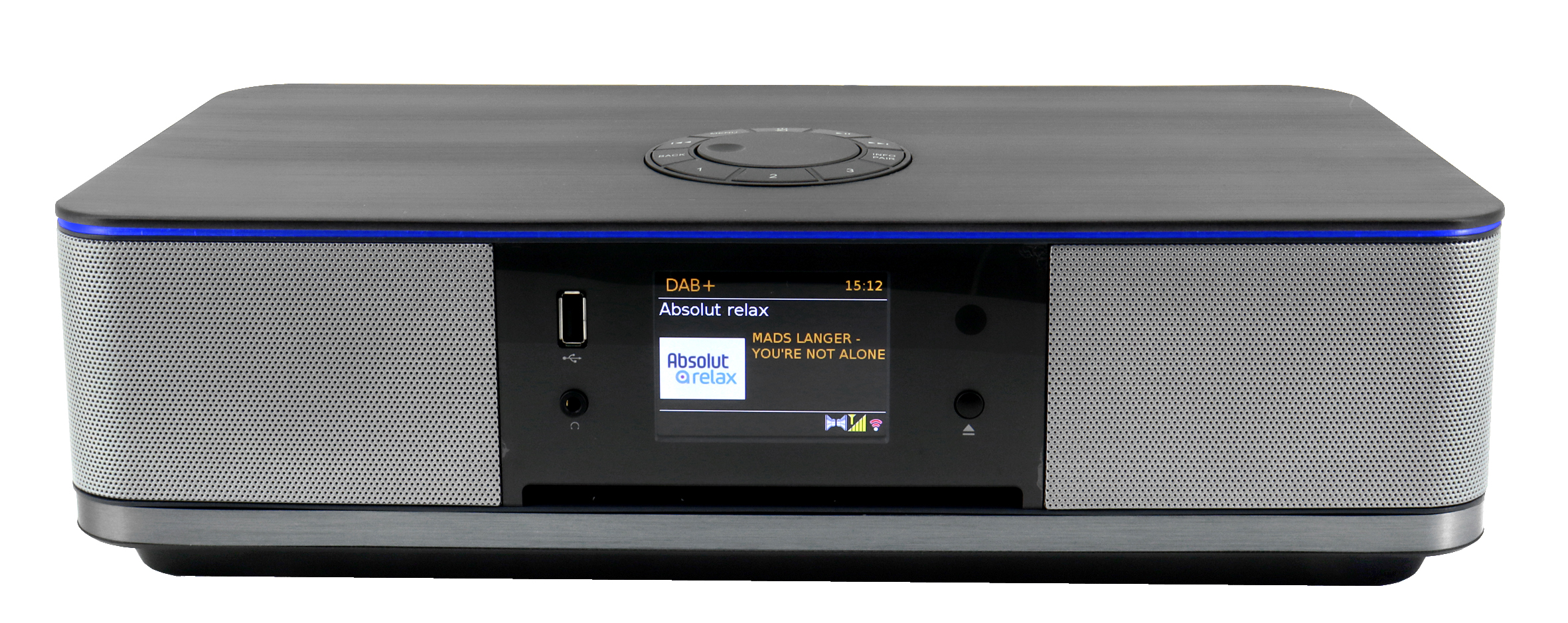 Stereo Musikcenter mit WLAN-Internet/DAB+/UKW-Radio, CD/MP3, USB, Bluetooth®, LED Ambientebeleuchtung, APP-Steuerung