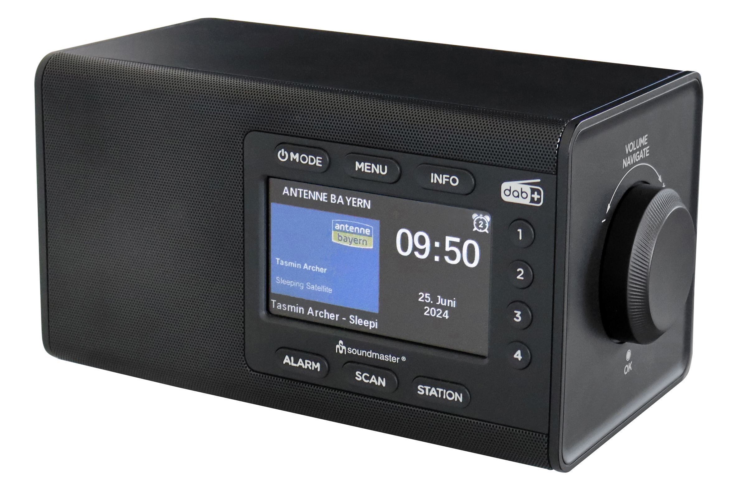 DAB+/FM-RDS radio with big colour display, preset buttons