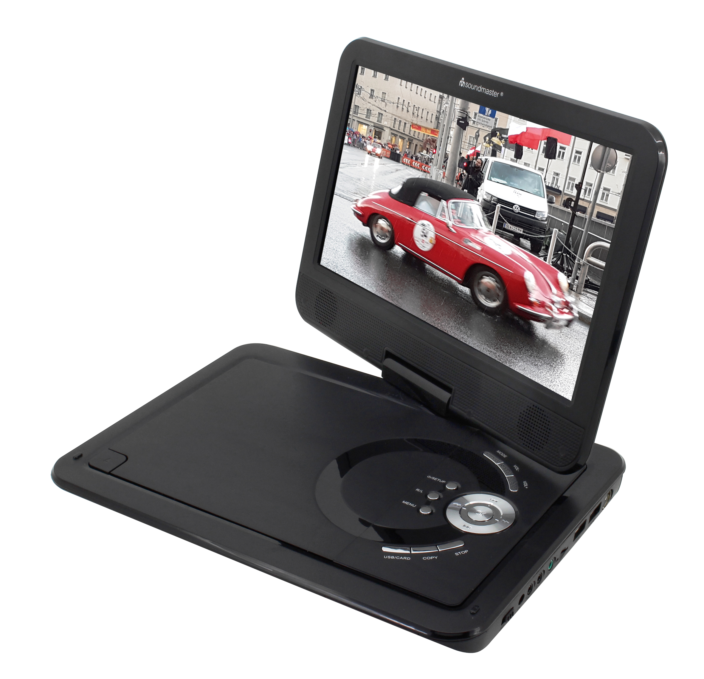 Portable DVD-player with DVB-T2 HD-tuner / 10.1" TFT screen