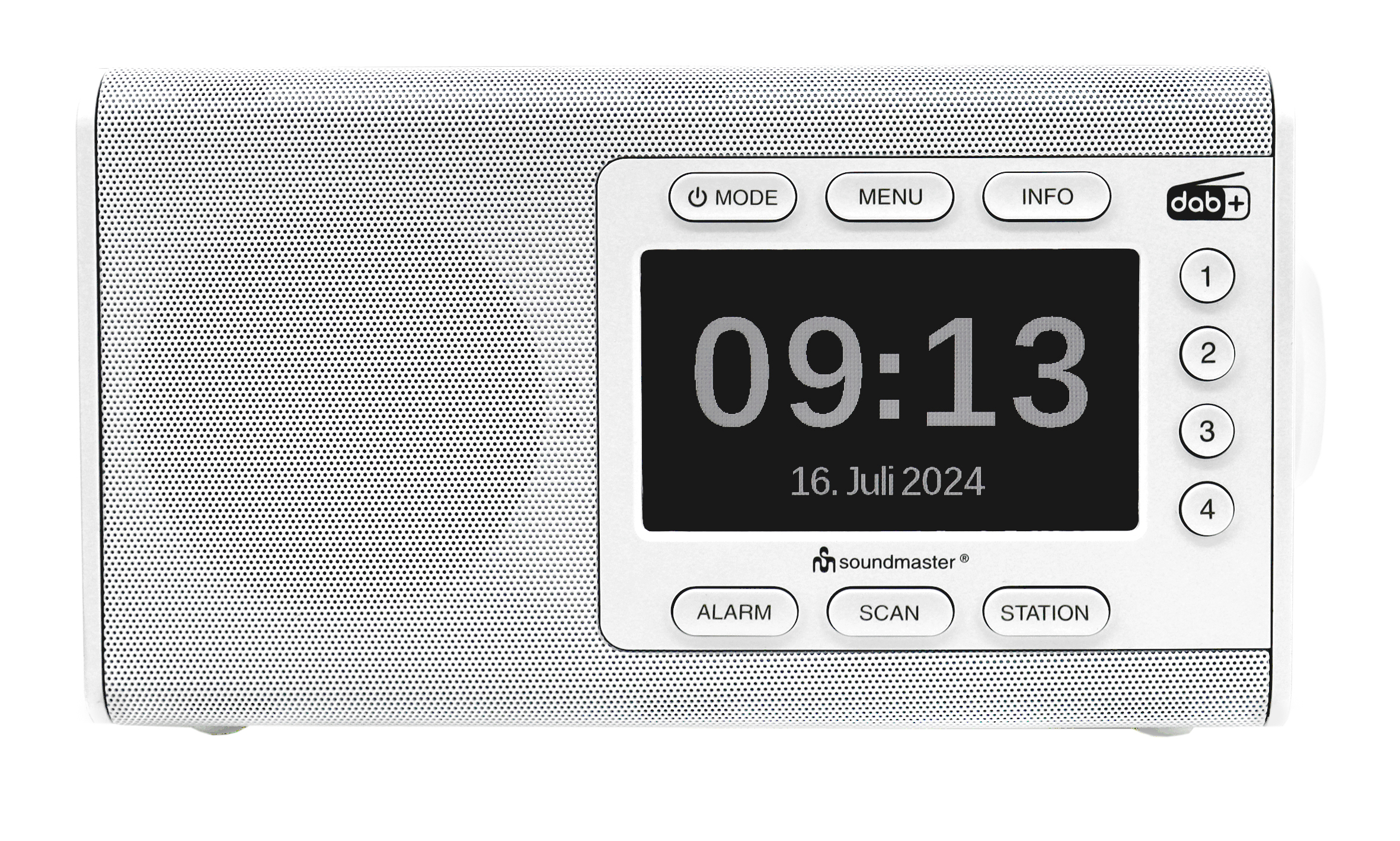 DAB+/FM-RDS radio with big colour display, preset buttons