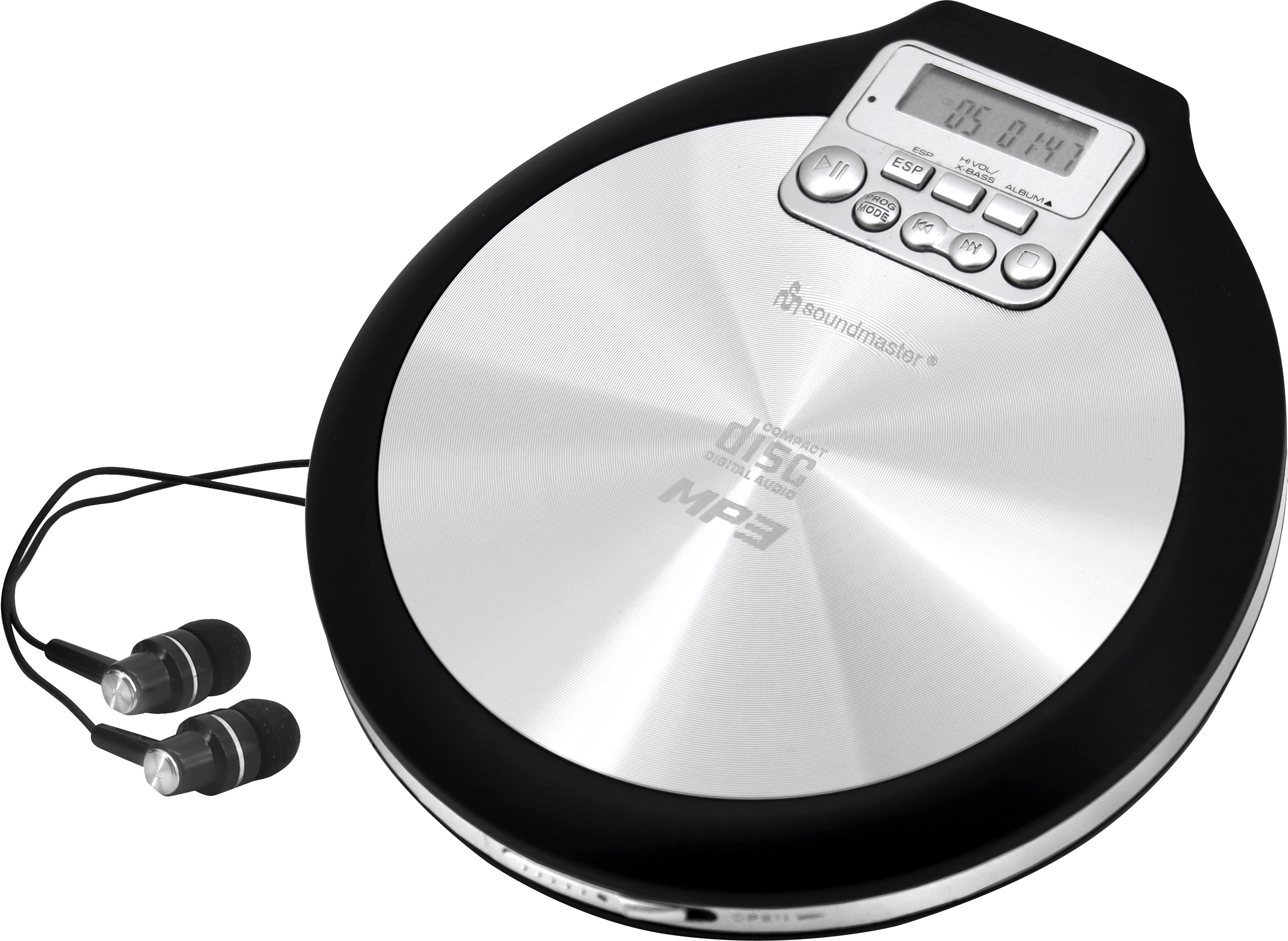 CD/MP3-player with battery charging and last track resume function
