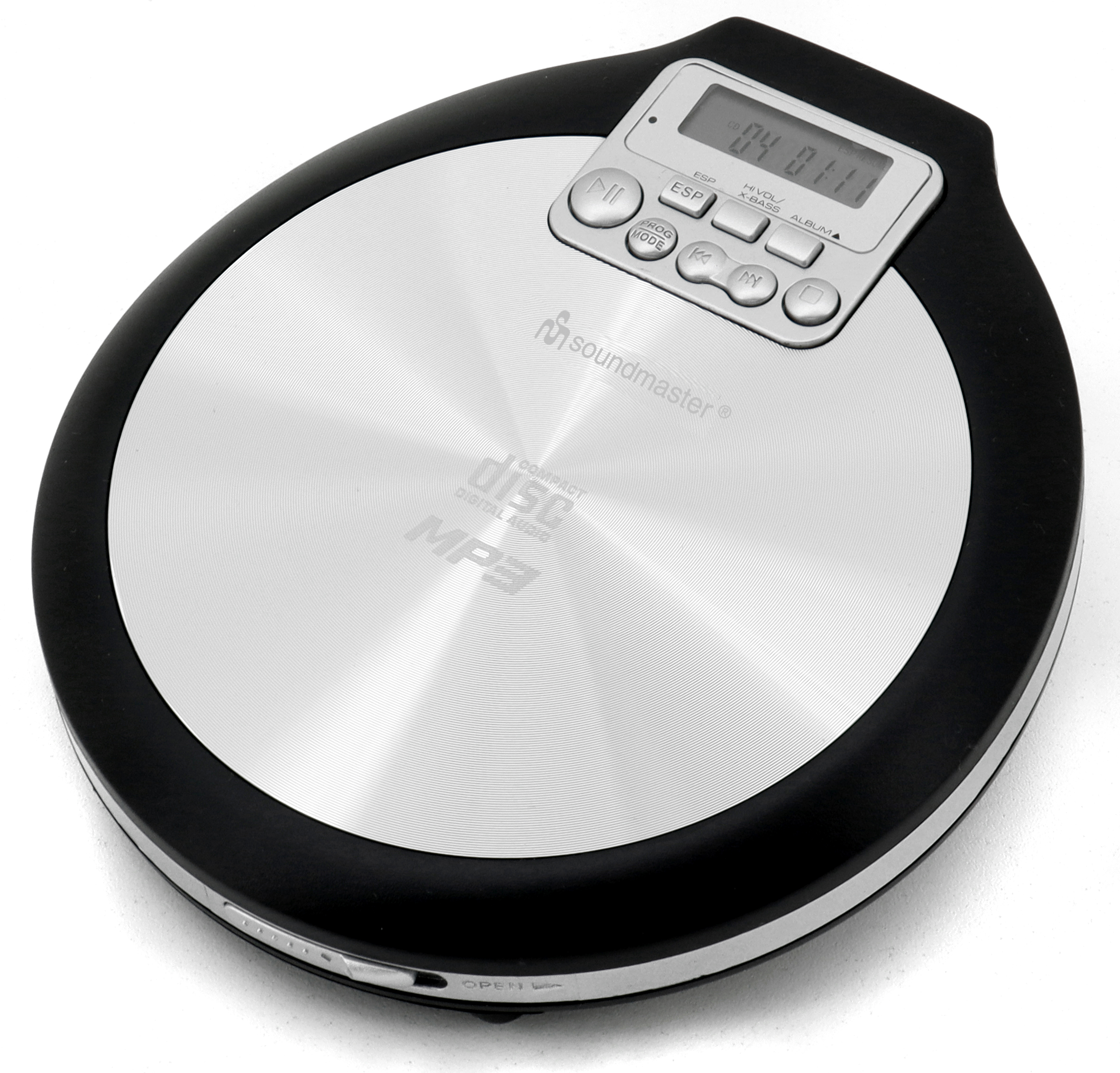 CD/MP3-player with battery charging and last track resume function