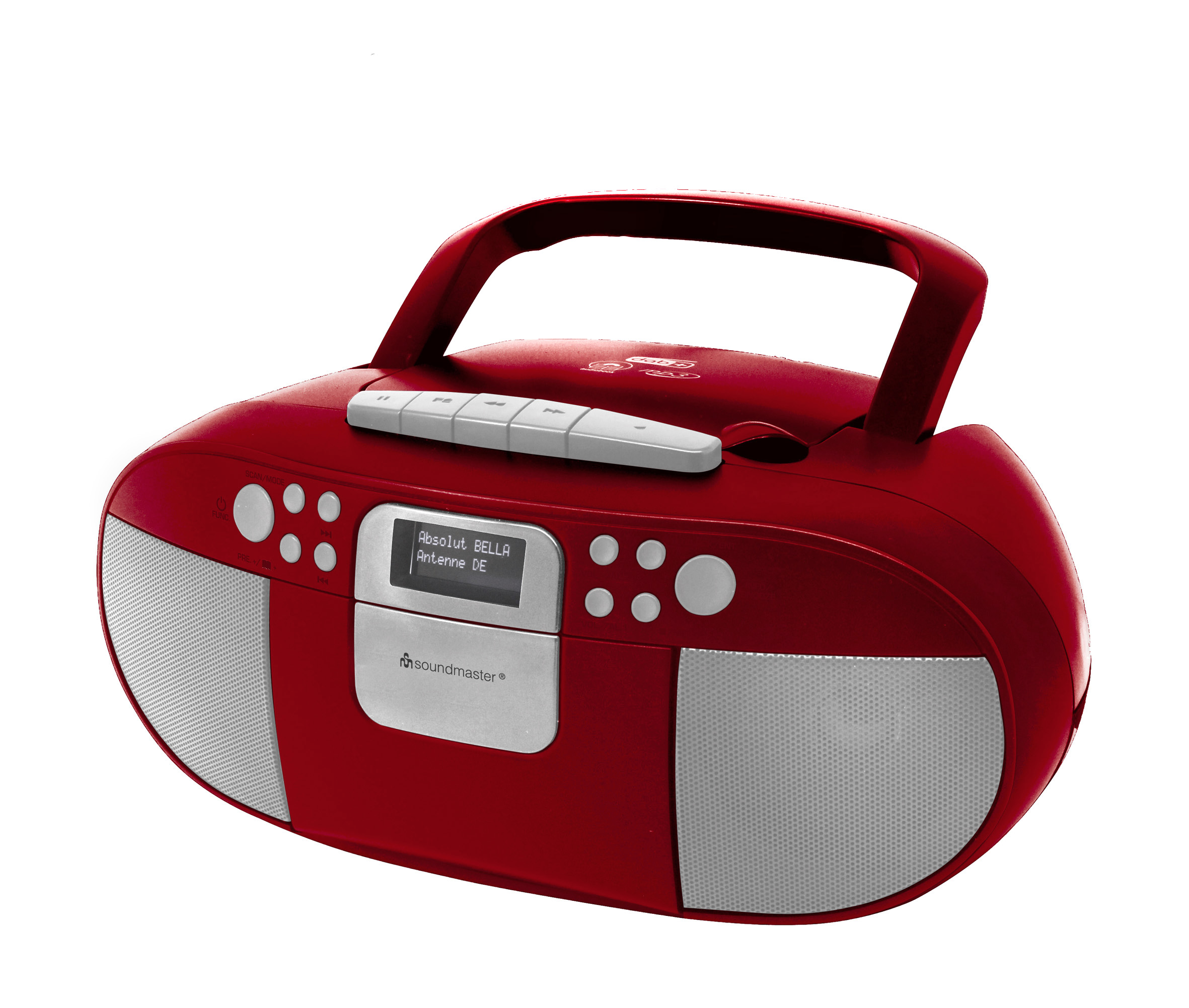 CD/MP3 Boombox with DAB+/FM radio, cassette player, USB
