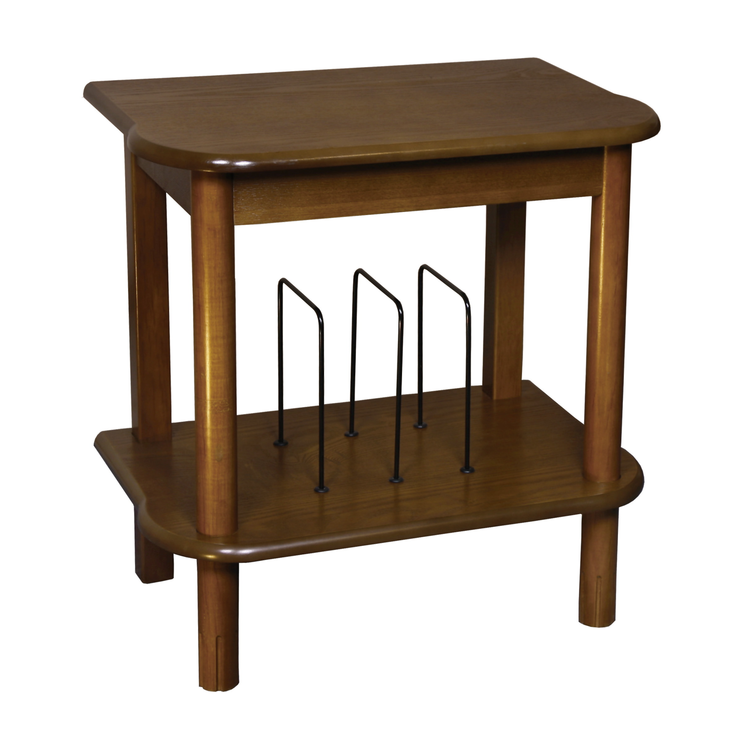 Wooden nostalgic under-table with record rack