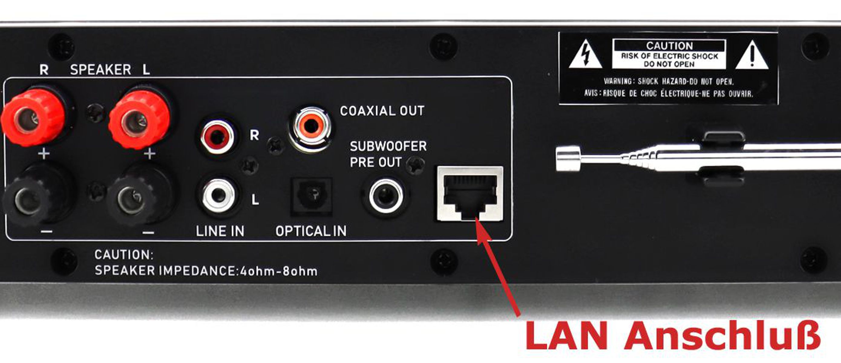 Multi audio system with 2 x 50 W RMS, WLAN/LAN-Internet/DAB+/FM-radio, CD/MP3, HDMI-ARC, USB, Bluetooth®, APP control