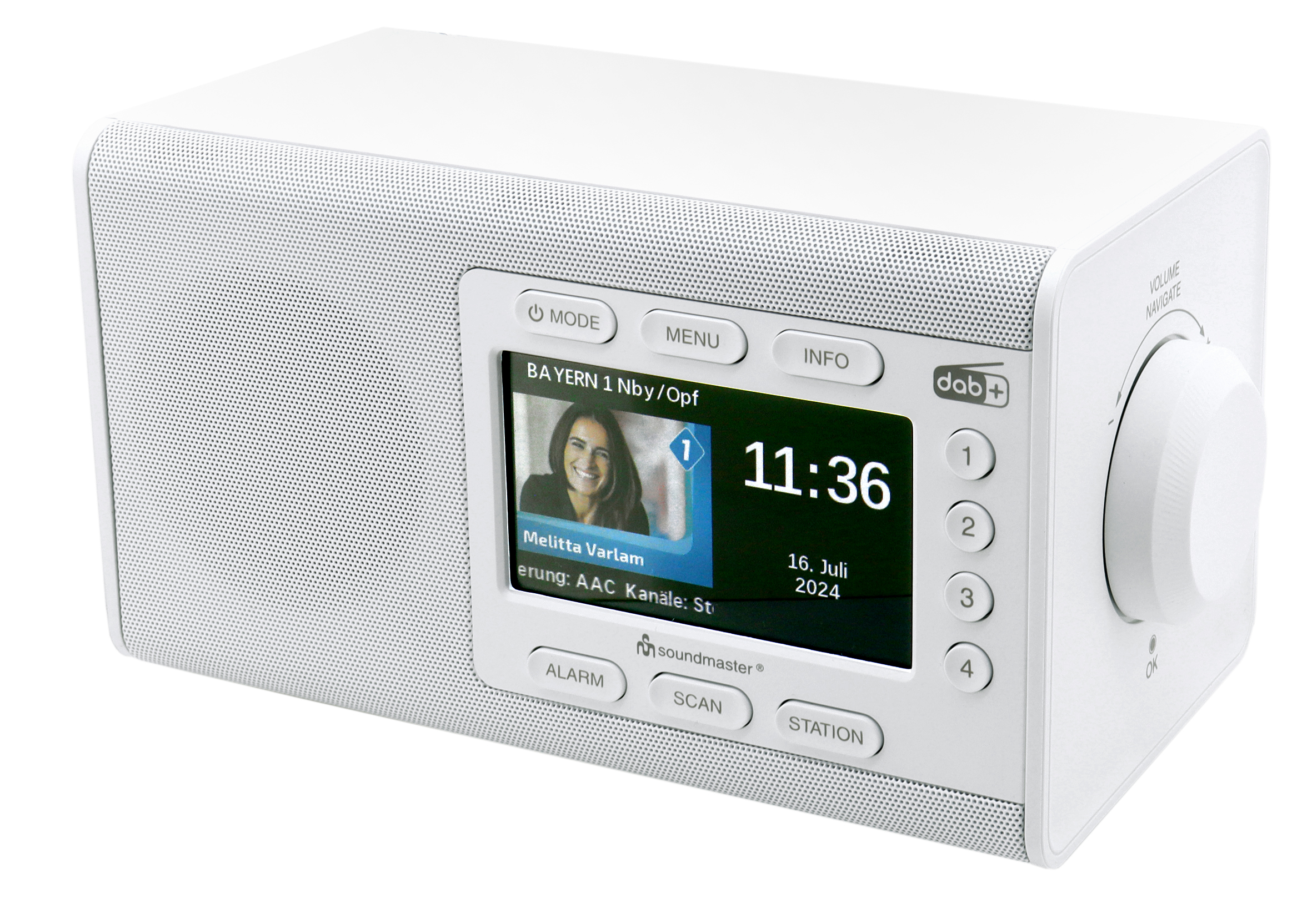 DAB+/FM-RDS radio with big colour display, preset buttons