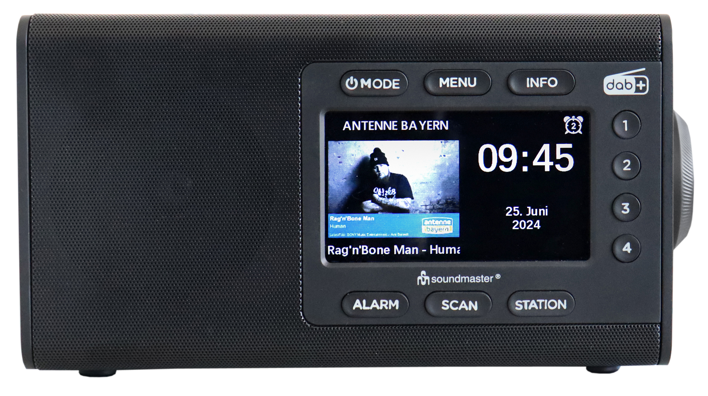 DAB+/UKW-RDS Radio mit großem Farbdisplay, Stationstasten