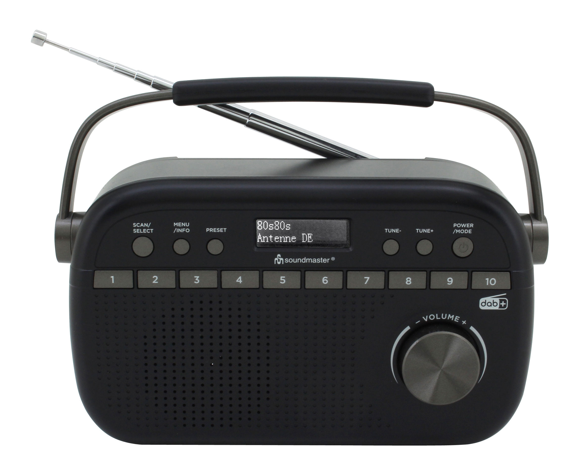 DAB+/FM-RDS radio with preset buttons